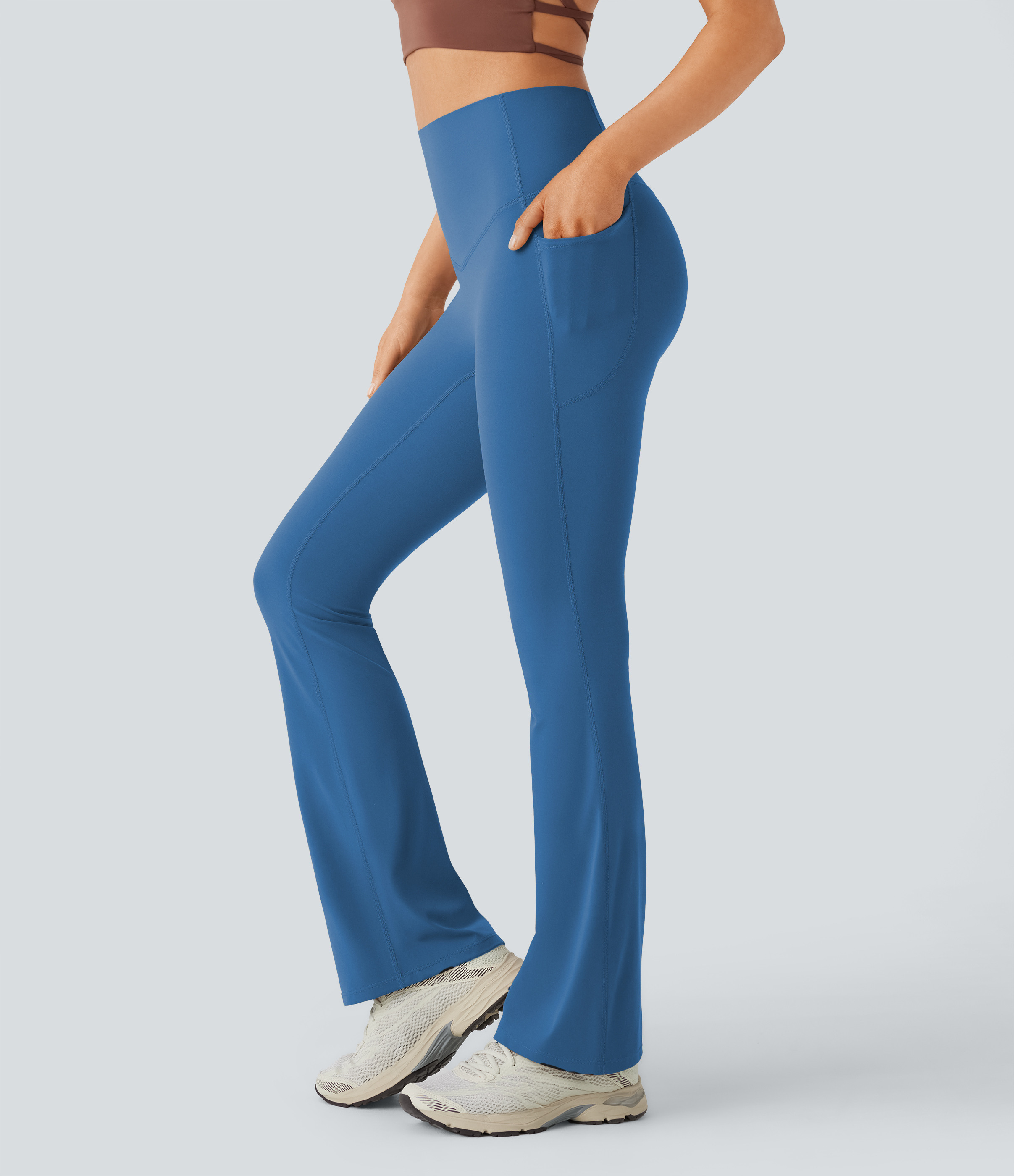 Halara UltraSculpt™ High Waisted Tummy Control Pocket Shaping Yoga Bootcut Leggings