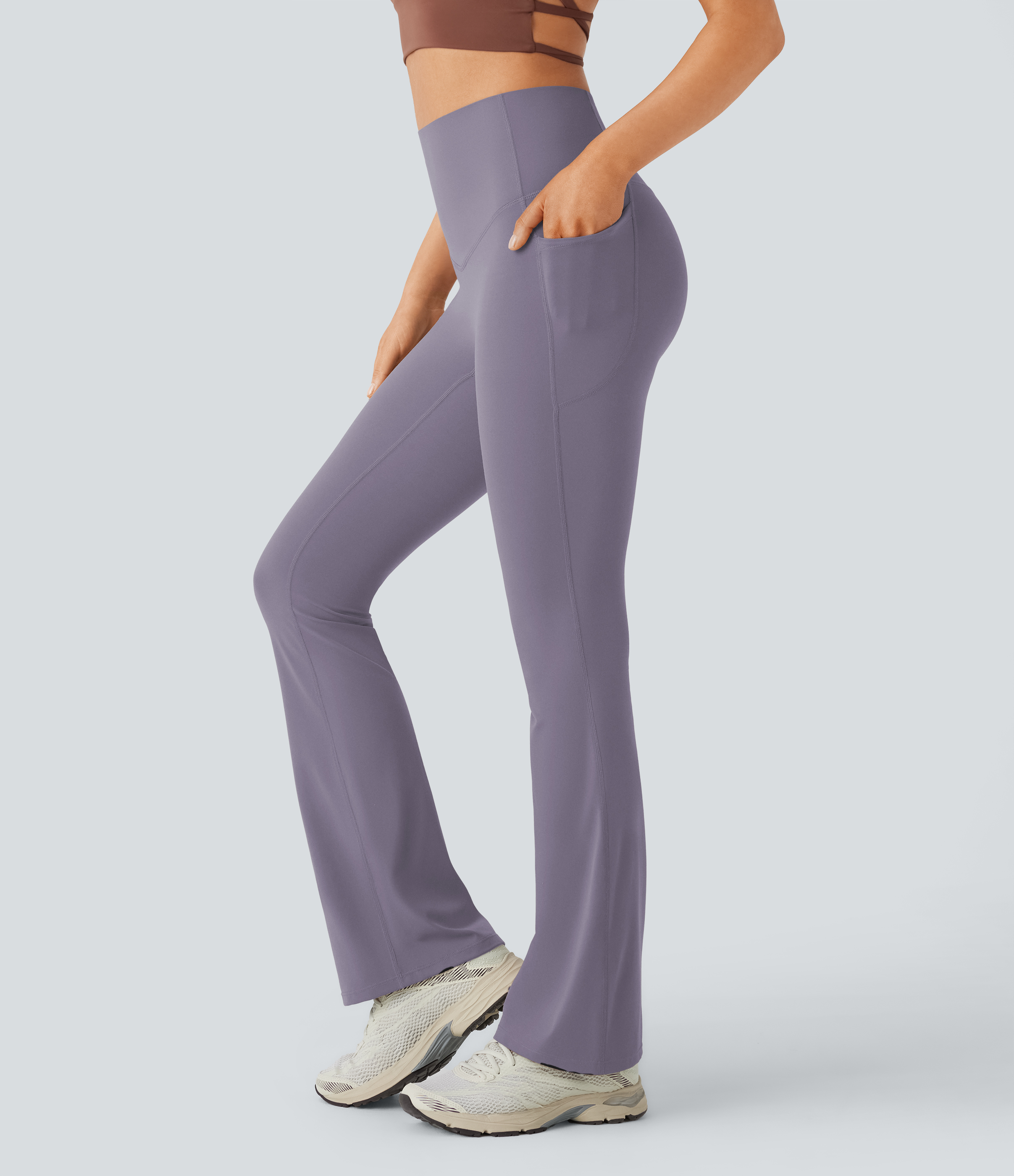 Halara UltraSculpt™ High Waisted Tummy Control Pocket Shaping Yoga Bootcut Leggings