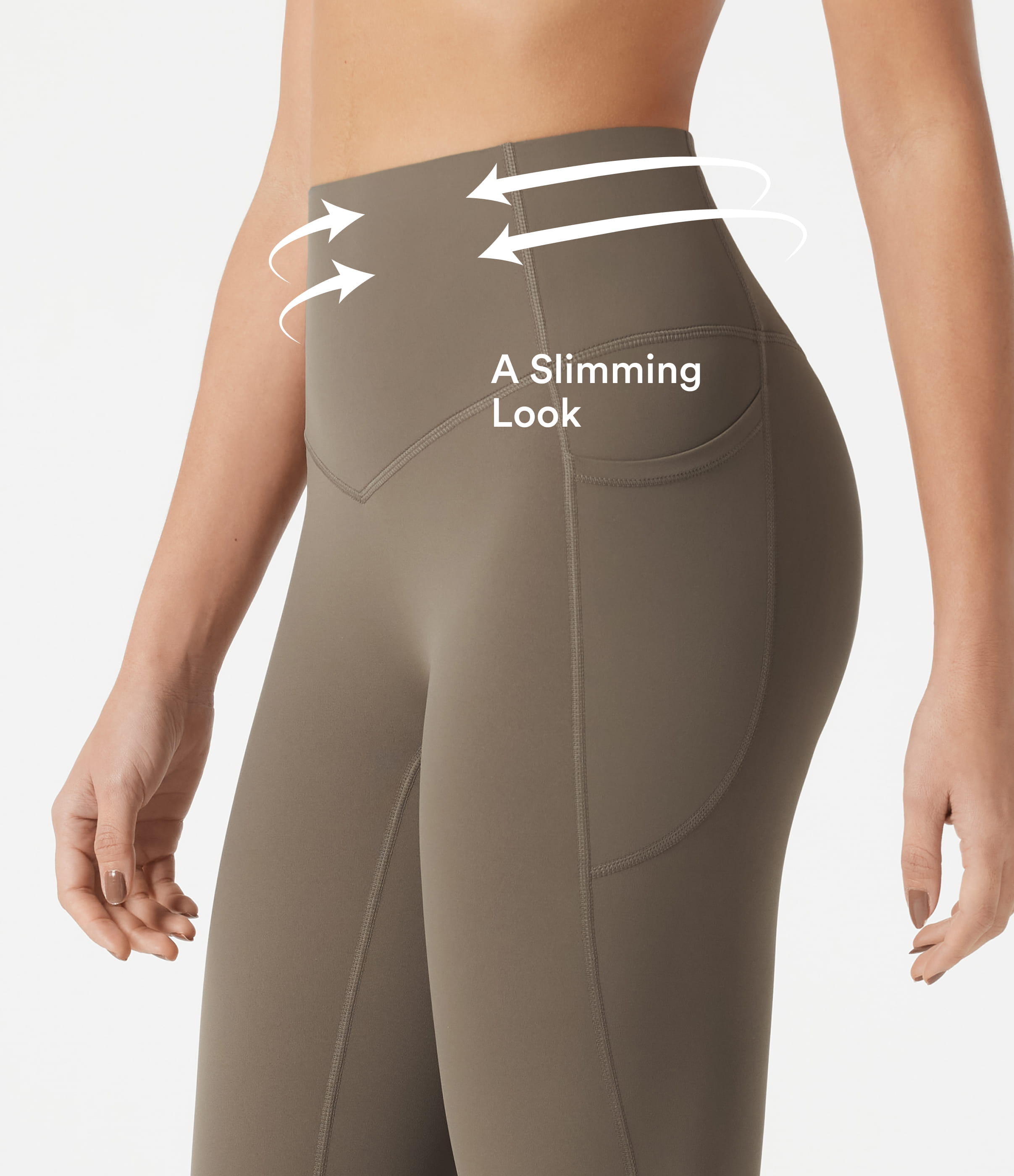 Dawn Brown Halara UltraSculpt™ Leggings d'entraînement sculptants taille haute, effet ventre plat, avec poche / 2