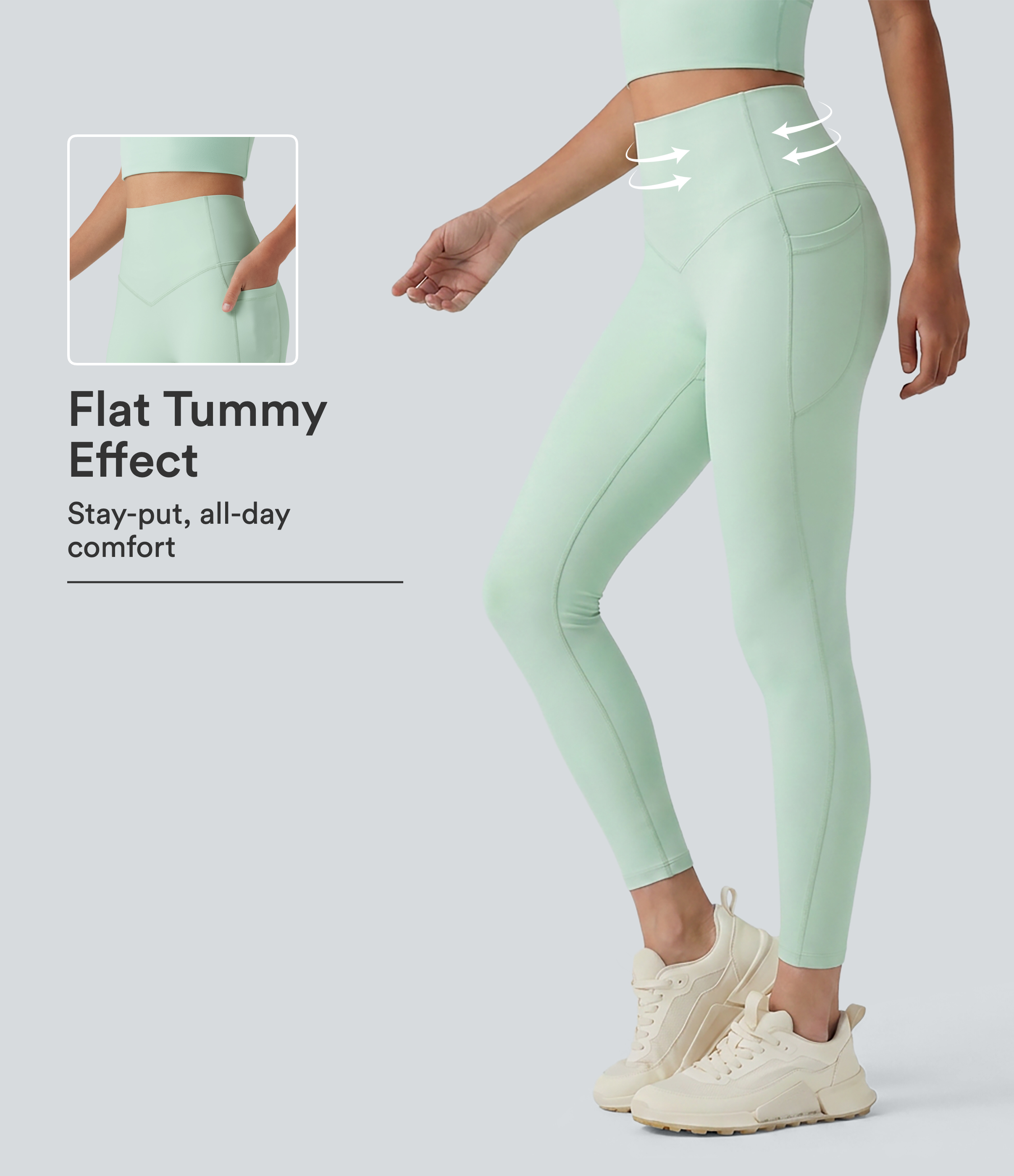 Halara UltraSculpt™ High Waisted Tummy Control Shaping Workout Leggings with Pockets