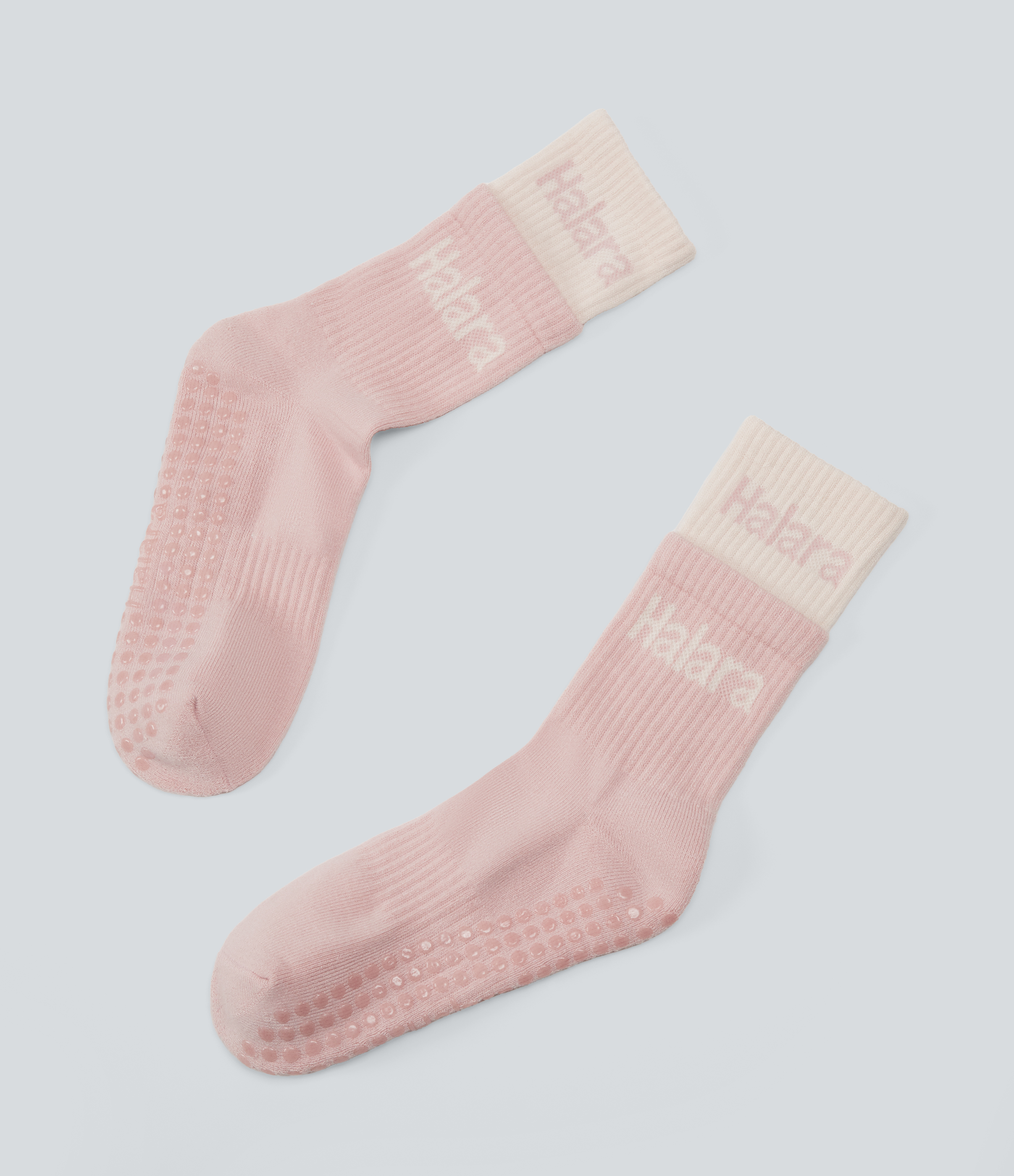 Peachskin Halara Color Block Yoga Crew Socks / 2