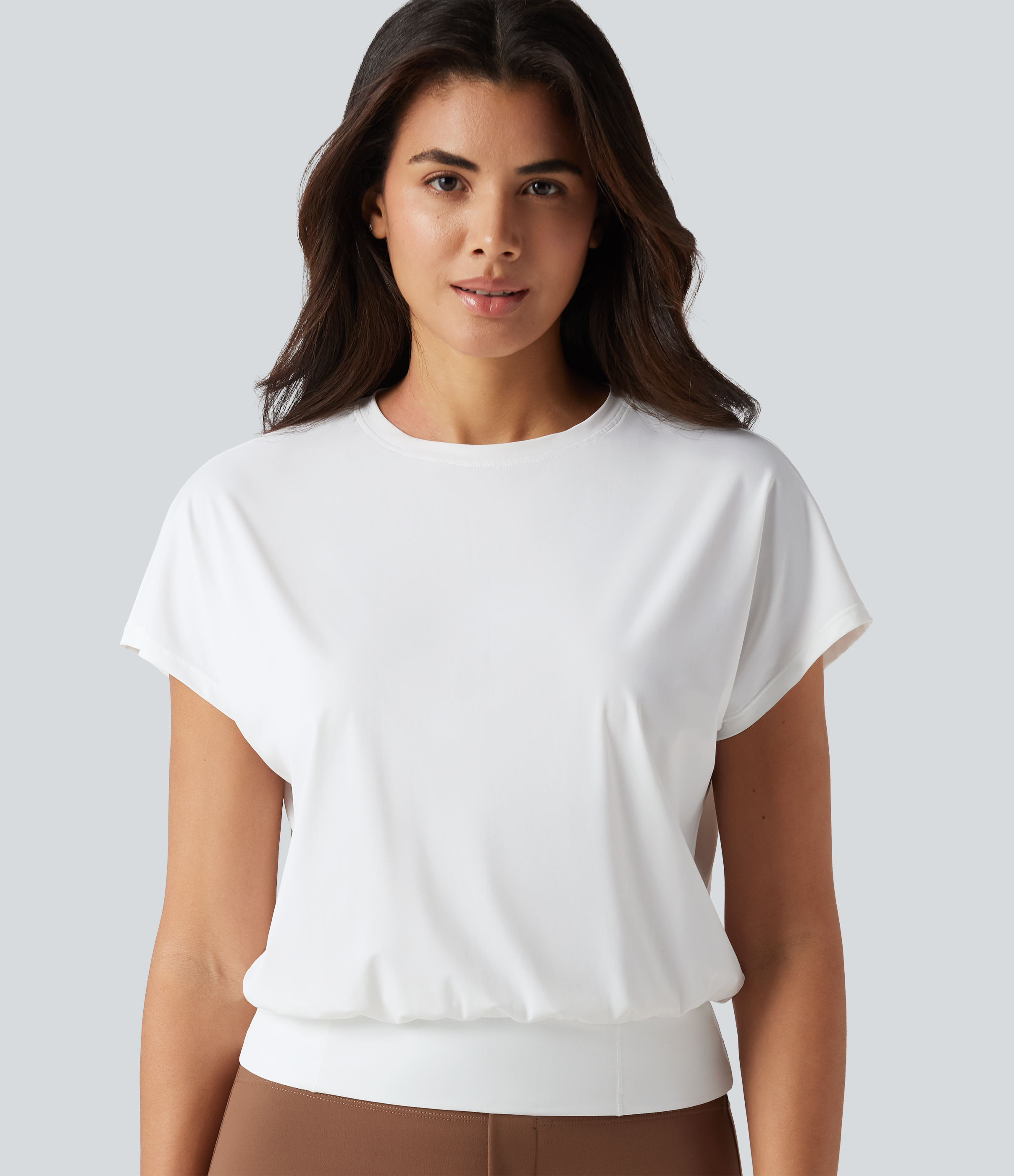 Round Neck Short Sleeve InstantCool Quick Dry Yoga Sports Top