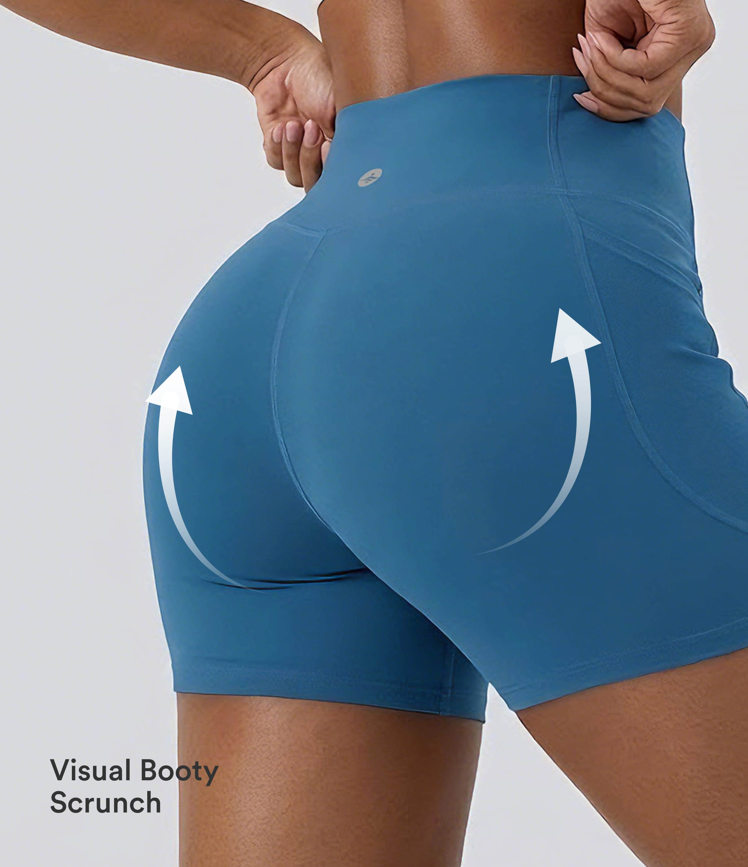 Vallarta Blue Halara UltraSculpt™ High Waisted Tummy Control Side Pocket Shaping Training Biker Shorts 5'' / 2