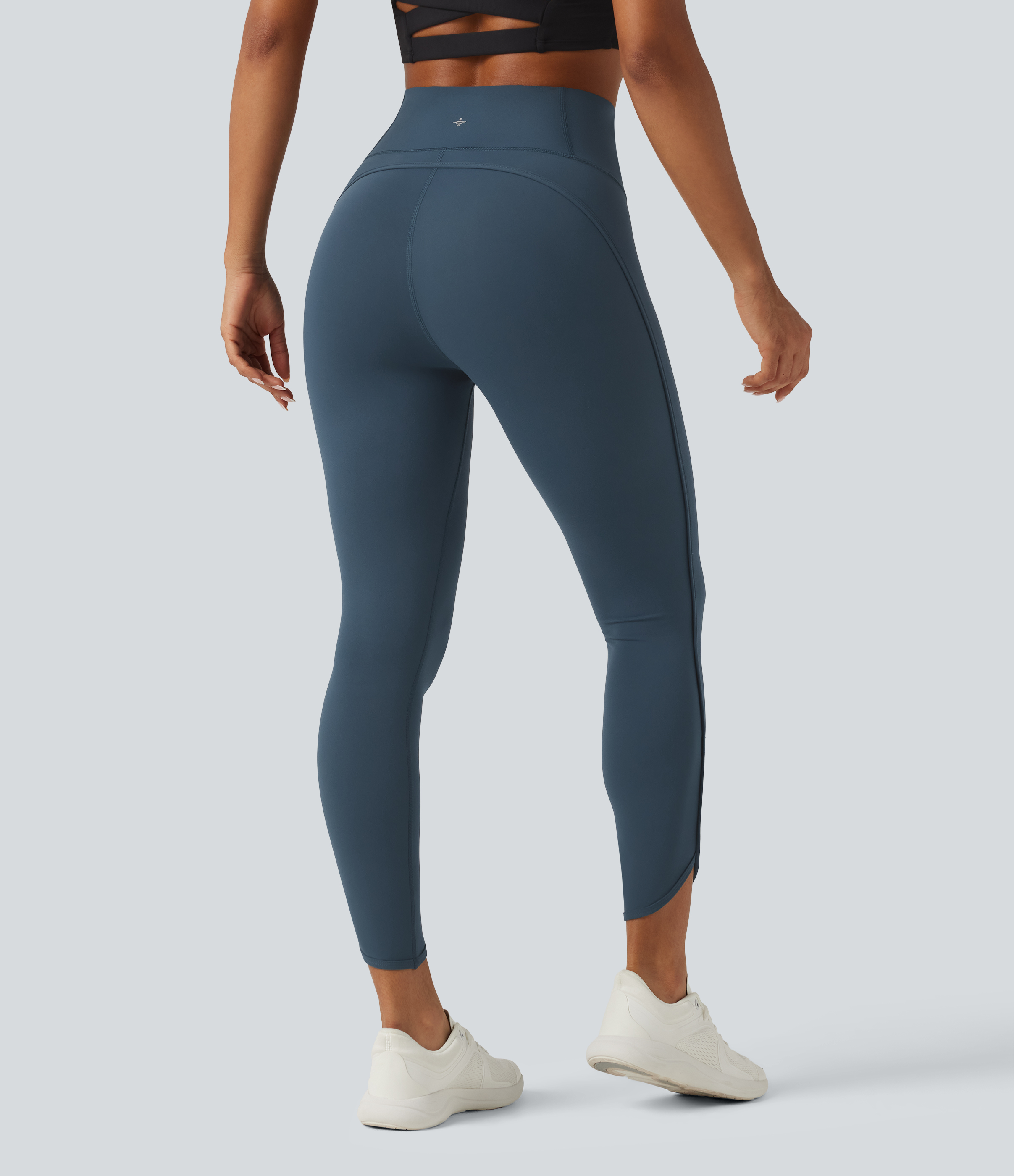 Majolica Blue Halara UltraSculpt™ leggings d'entraînement taille haute à effet ventre plat, avec poches / 2