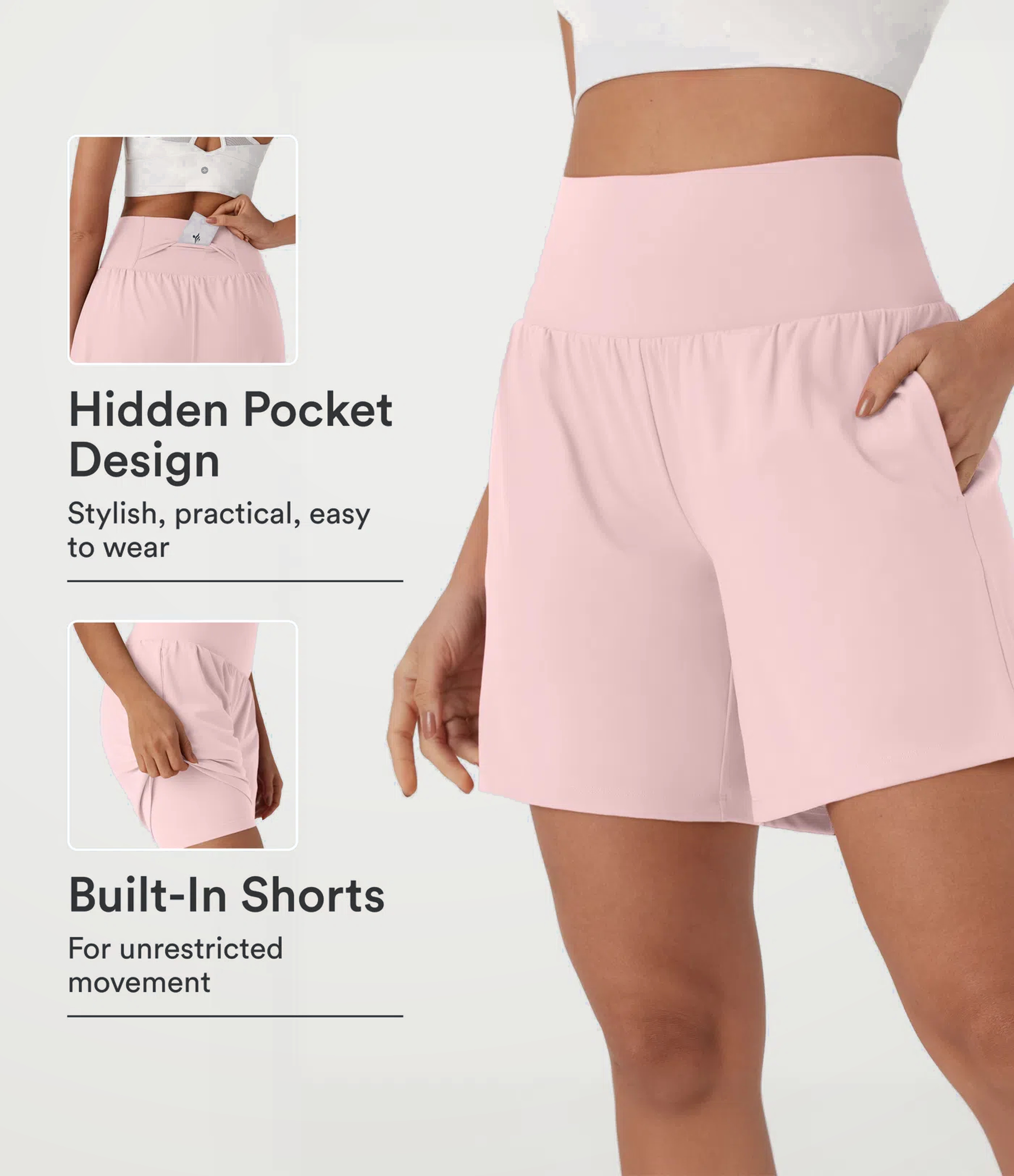 SoftlyZero™ Airy Super High Waisted 2-in-1 InstantCool Yoga Shorts 7" with Pockets