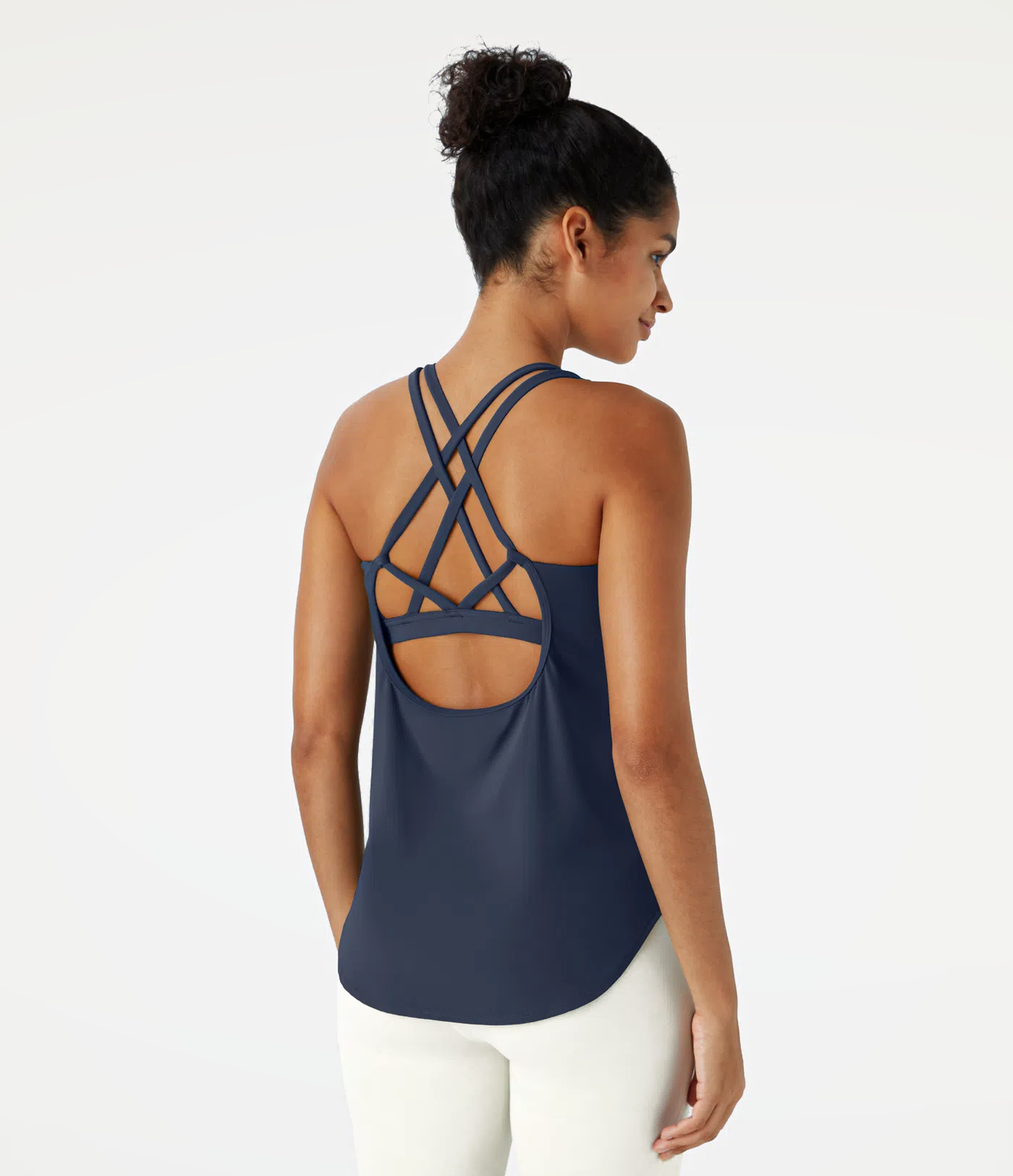 Halara UltraSculpt™ Round Neck Curved Hem Workout Tank Top