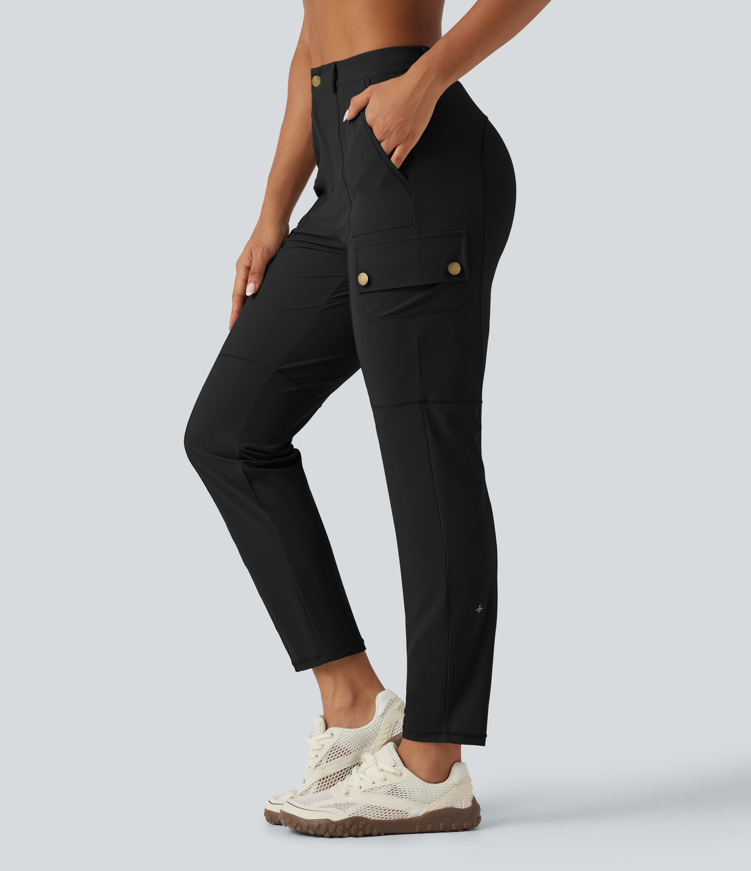 Pantalon cargo de randonnée effet frais InstantCool skinny taille haute uni avec poches