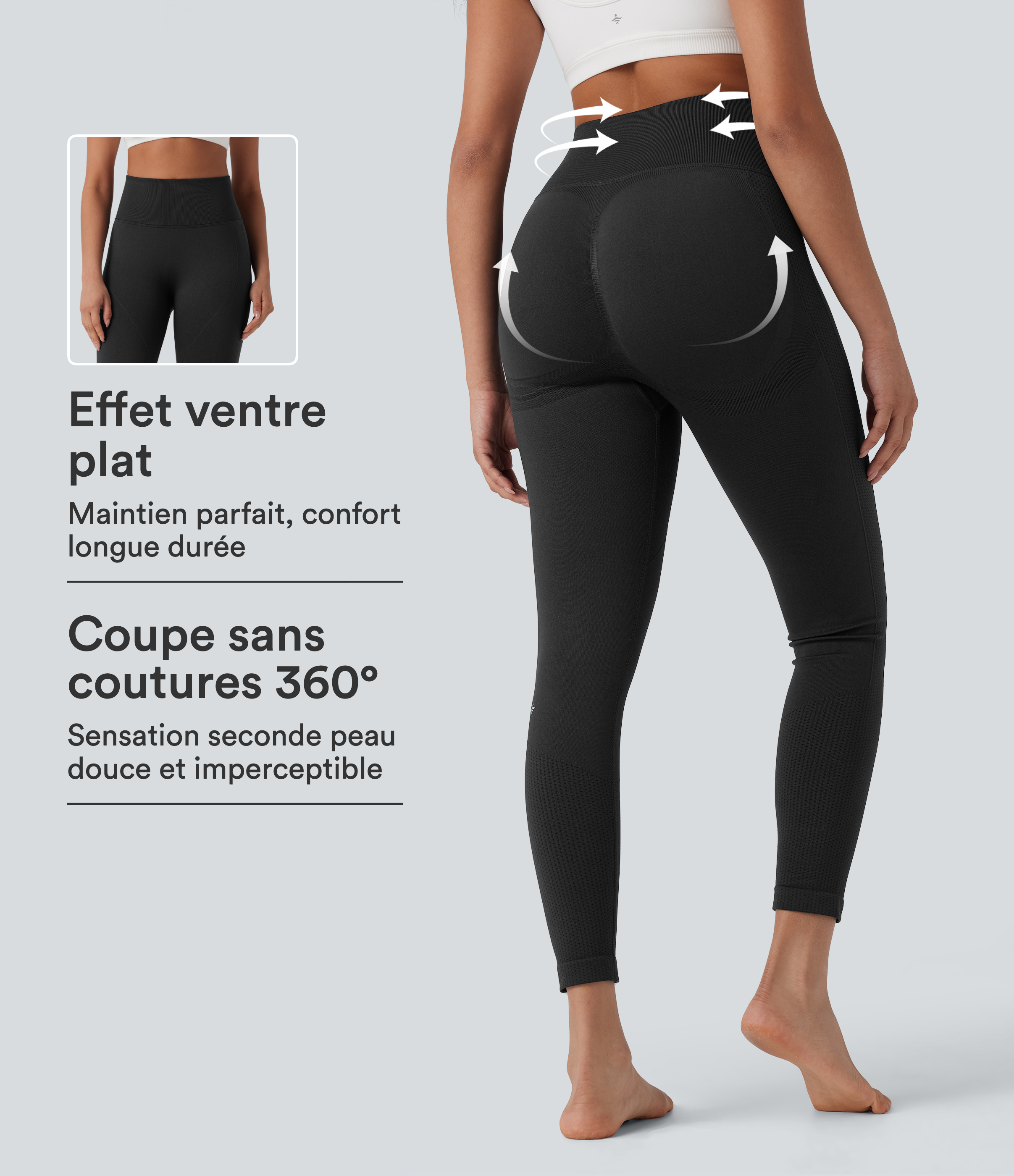 Legging de yoga OneForm Seamless Flow taille haute gainant effet liftant fessiers