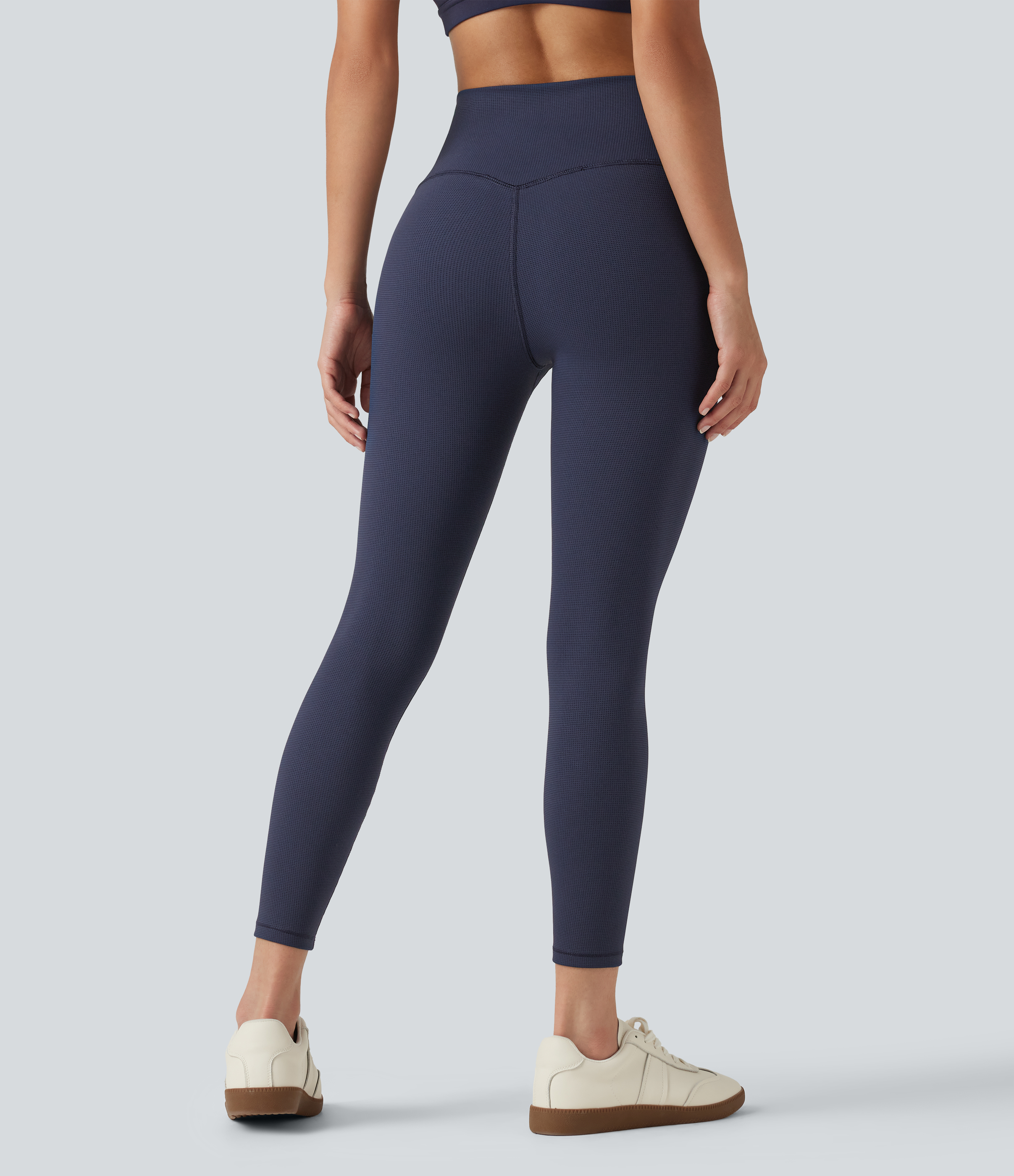 Peacoat Legging taille haute en tissu gaufré / 2
