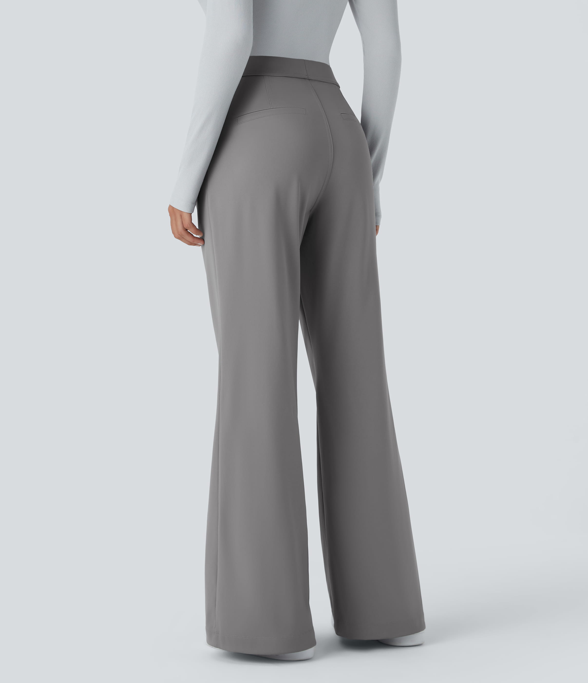 Silent Storm Halara Flex™ DayStretch High Waisted Pocket Work Flare Pants / 2