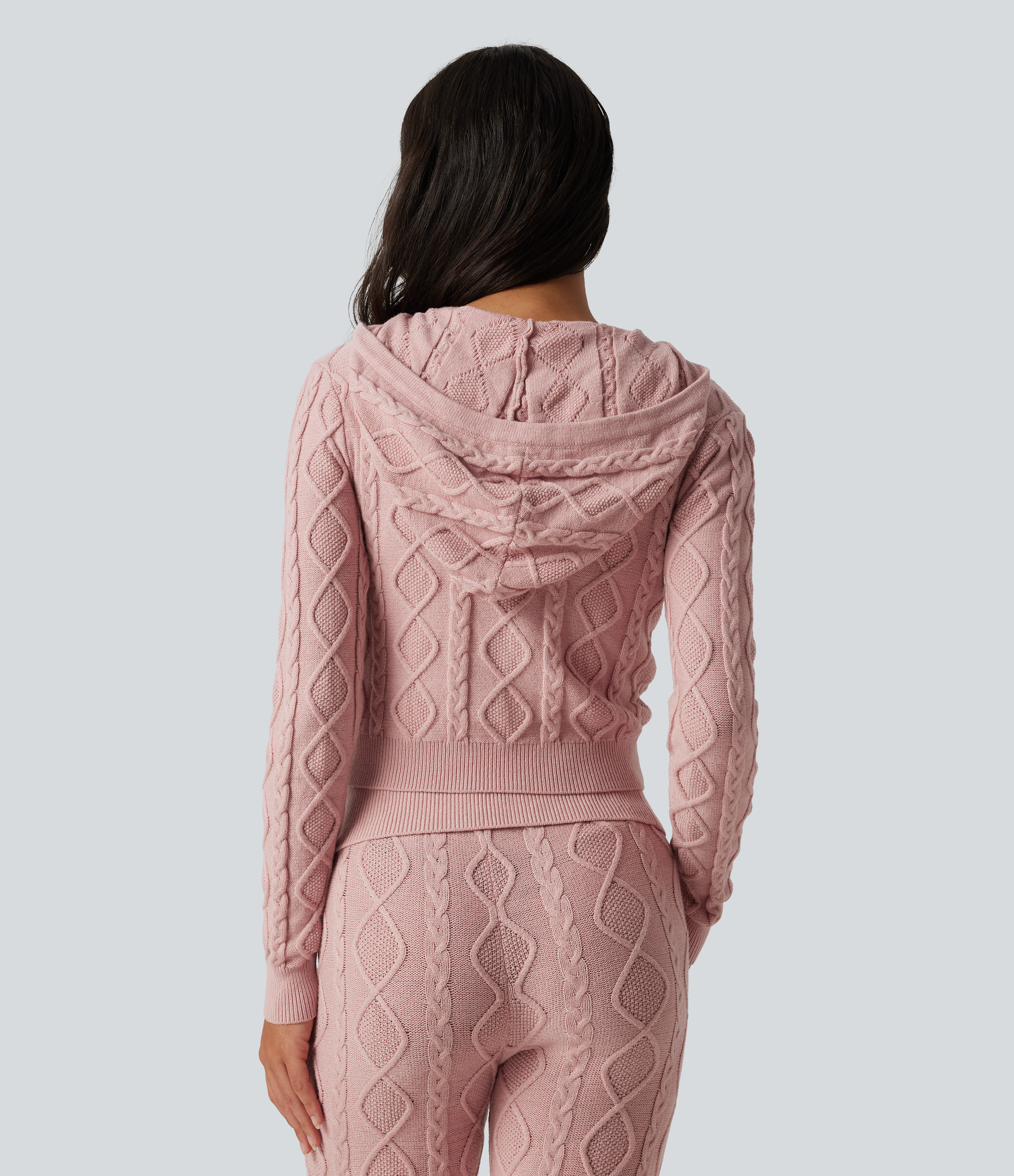 Peachskin Hooded Long Sleeve Lounge Cardigan / 2