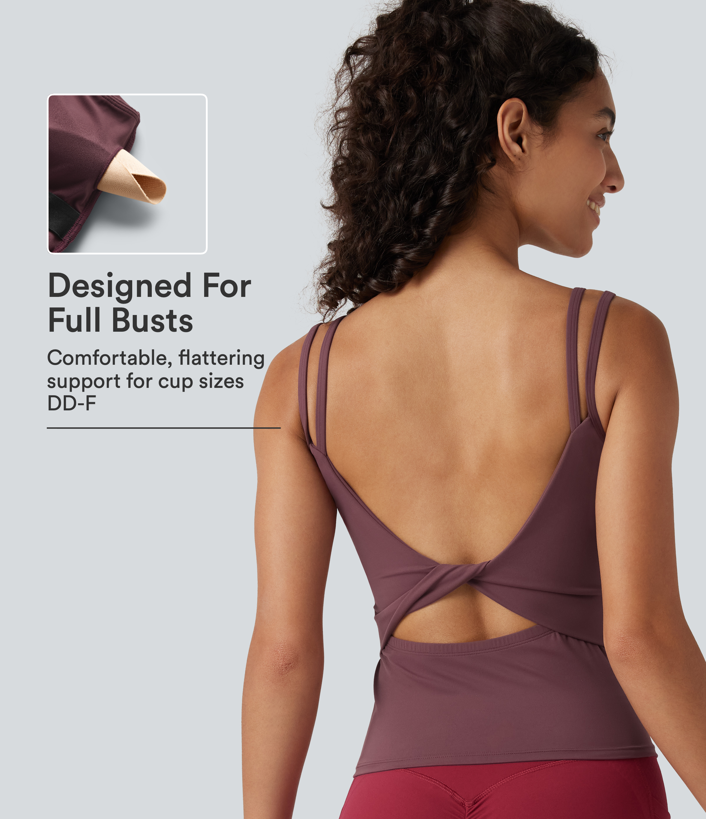 Halara UltraSculpt™ Built-in Bra Yoga Tank Top DD-F Cups