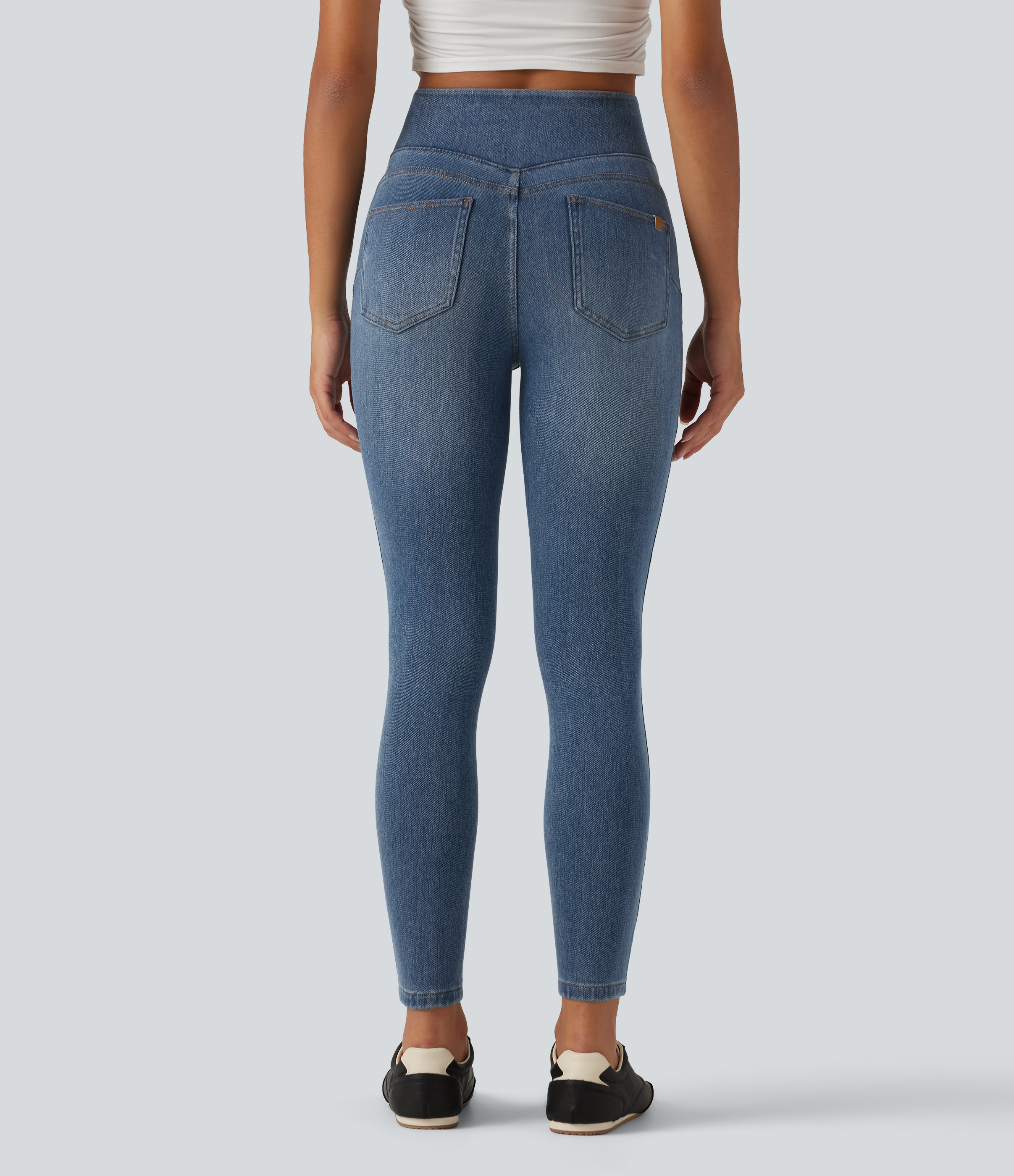 Blue Jasper Denim Halara Flex™ Denim Heat High Waisted Casual Jeans with Pockets / 2