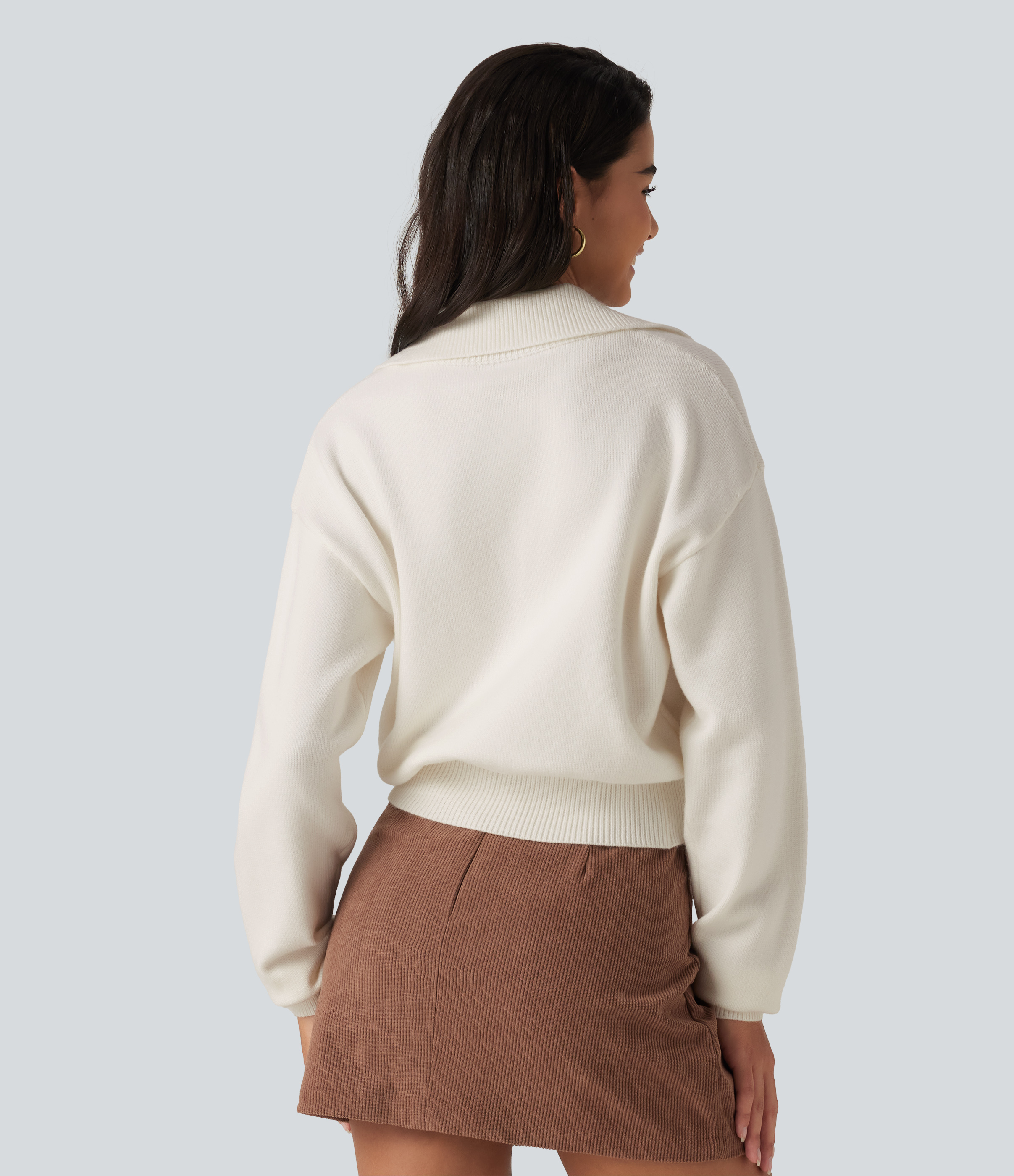 Jet Stream Collared Half Zip Long Sleeve Work Sweater / 2