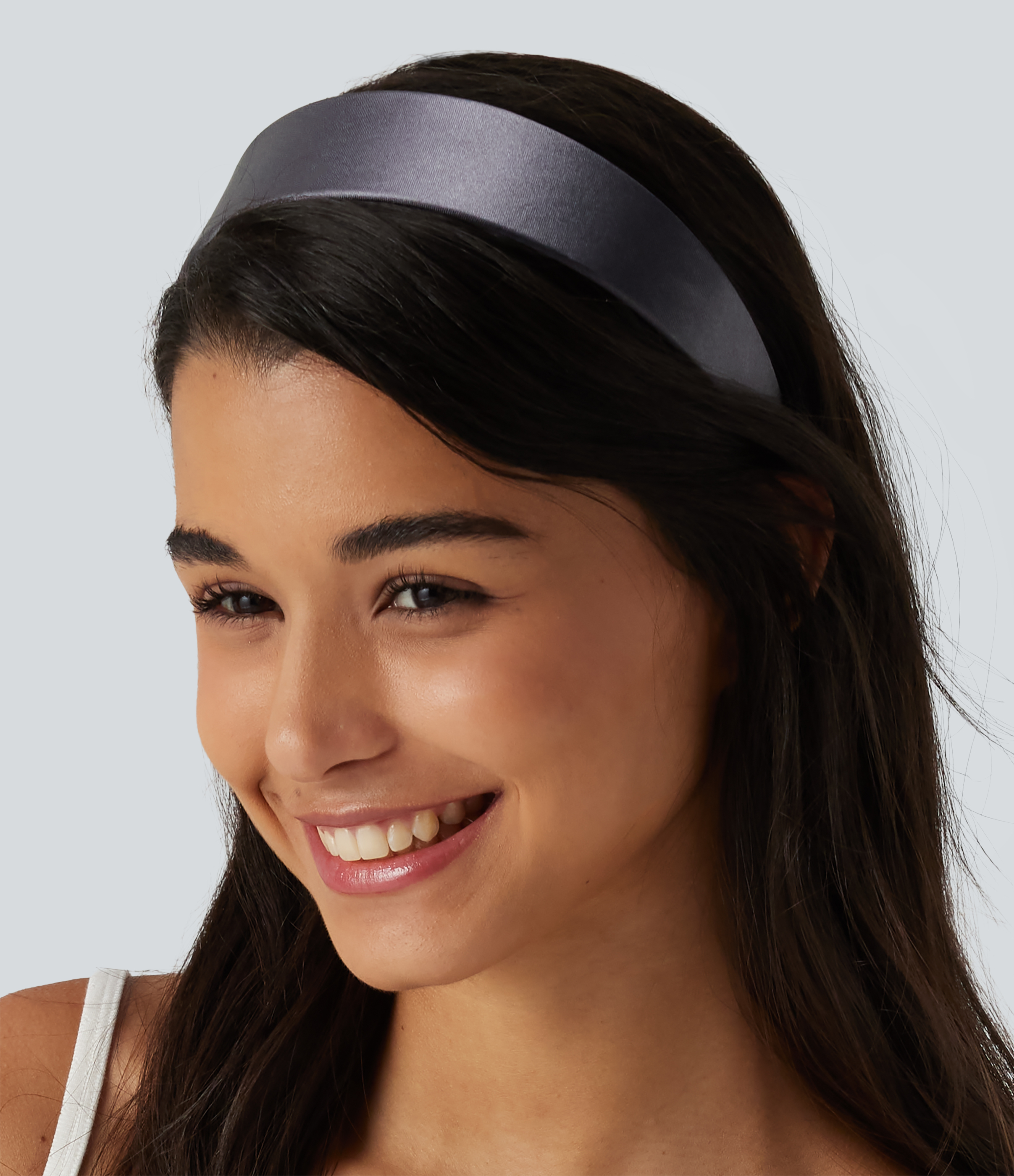 Sweet Dreams - Smokey Grey Pearly Satin Headband / 2