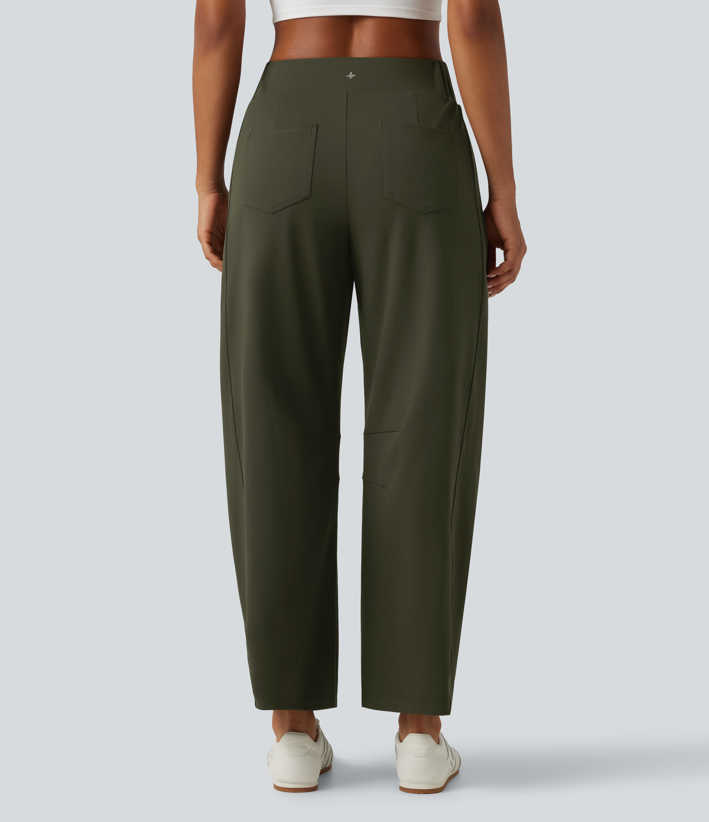Forest Night DayStretch Mid Rise Barrel Leg Yoga Pants with Pockets / 2