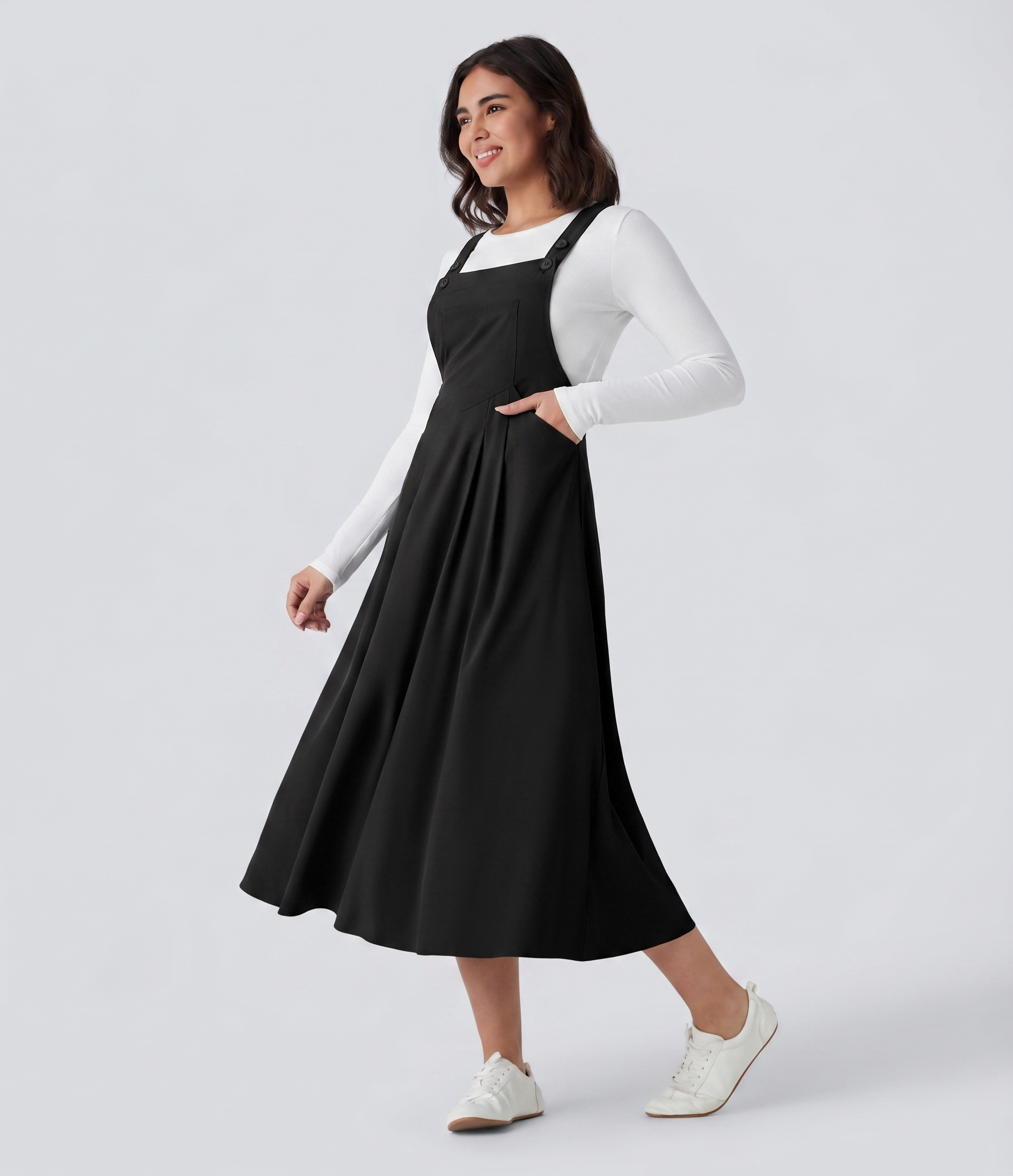 Breezeful™ Pockets Flowy Quick Dry Midi Casual Dress