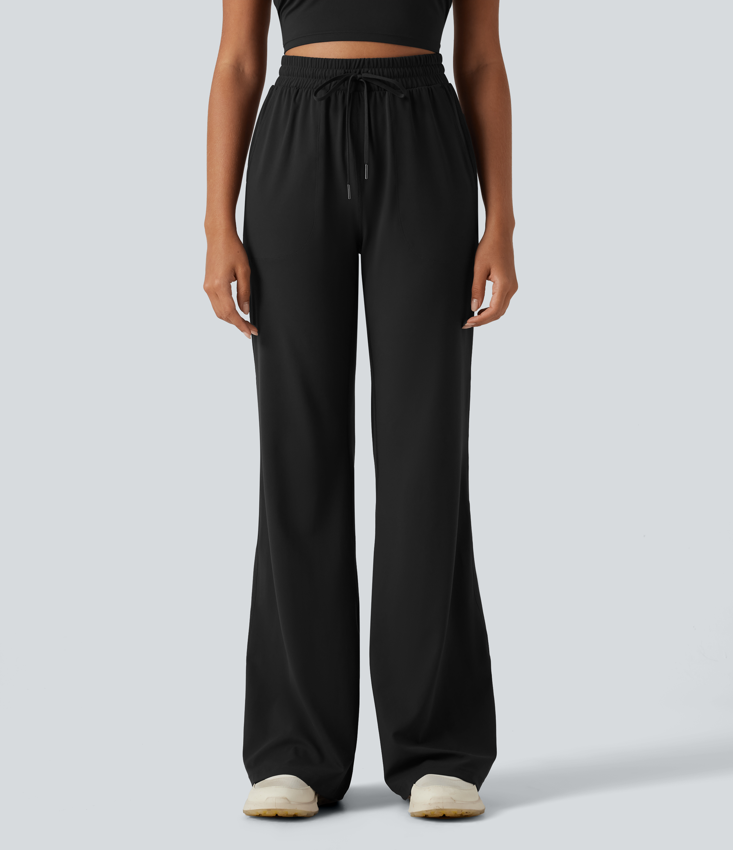 Halara UltraSculpt™ High Waisted Drawstring Flare Yoga Pants with Pockets
