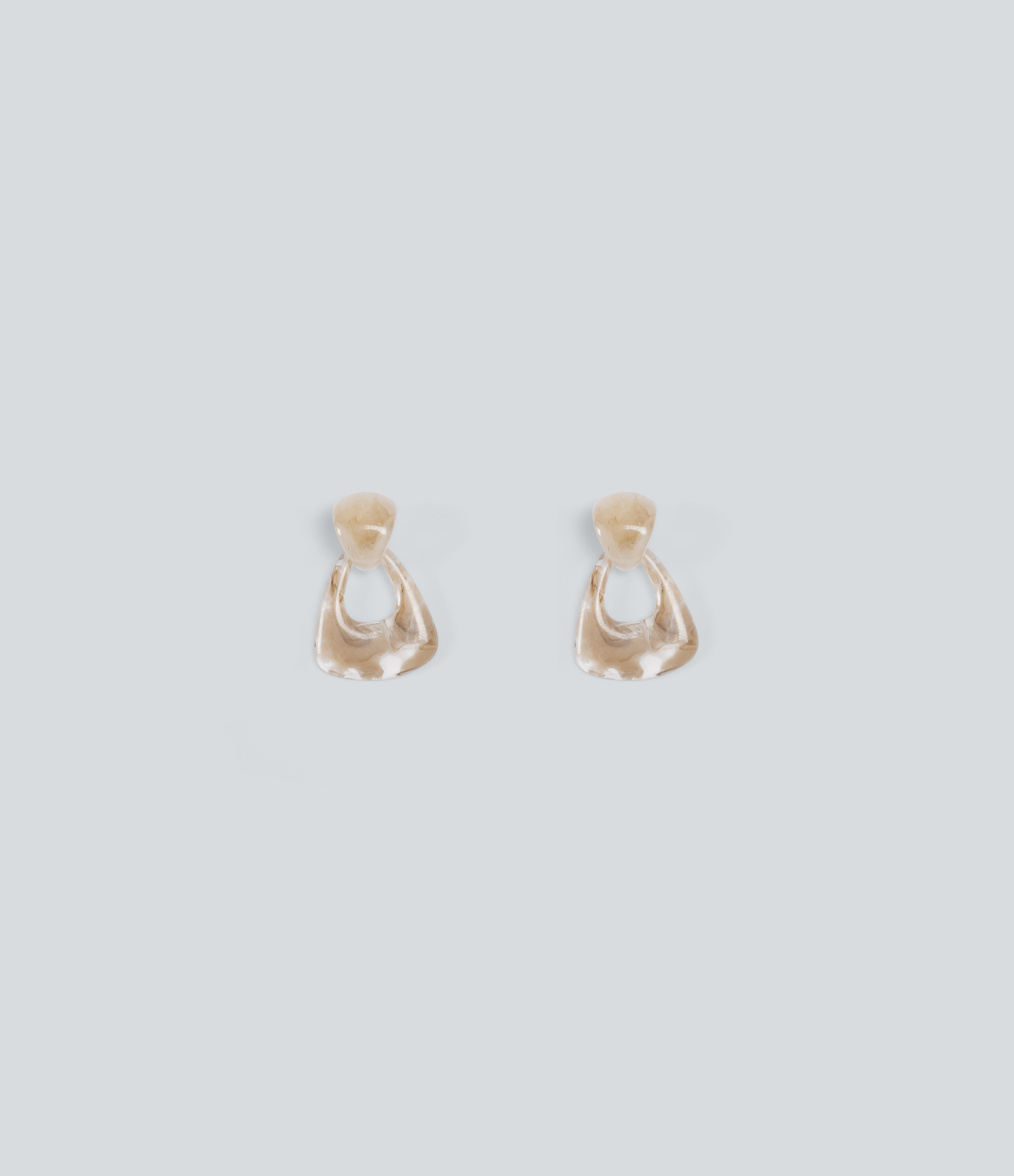 Khaki Plastic Khaki Work Earring / 2