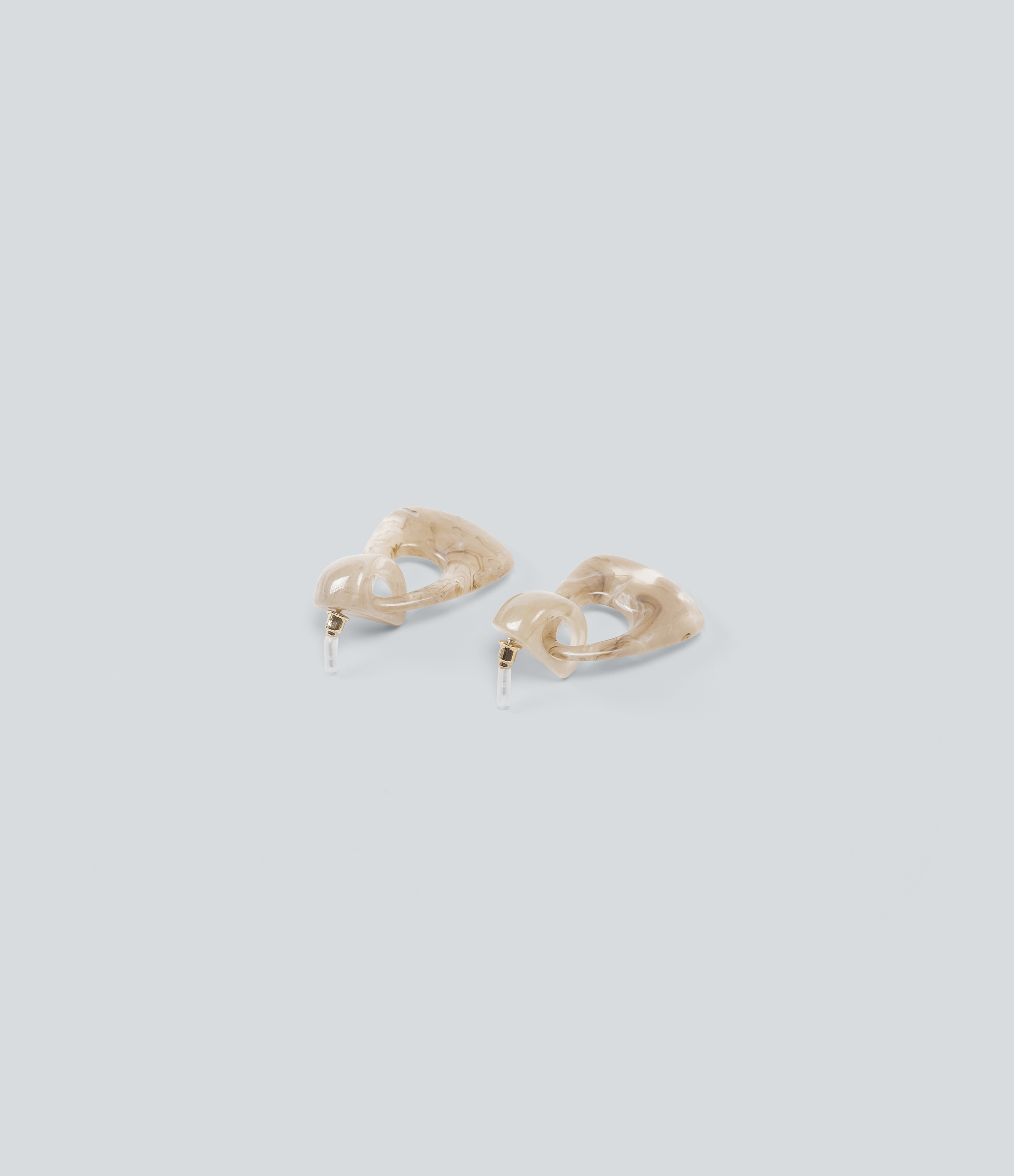 Plastic Khaki Work Earring
