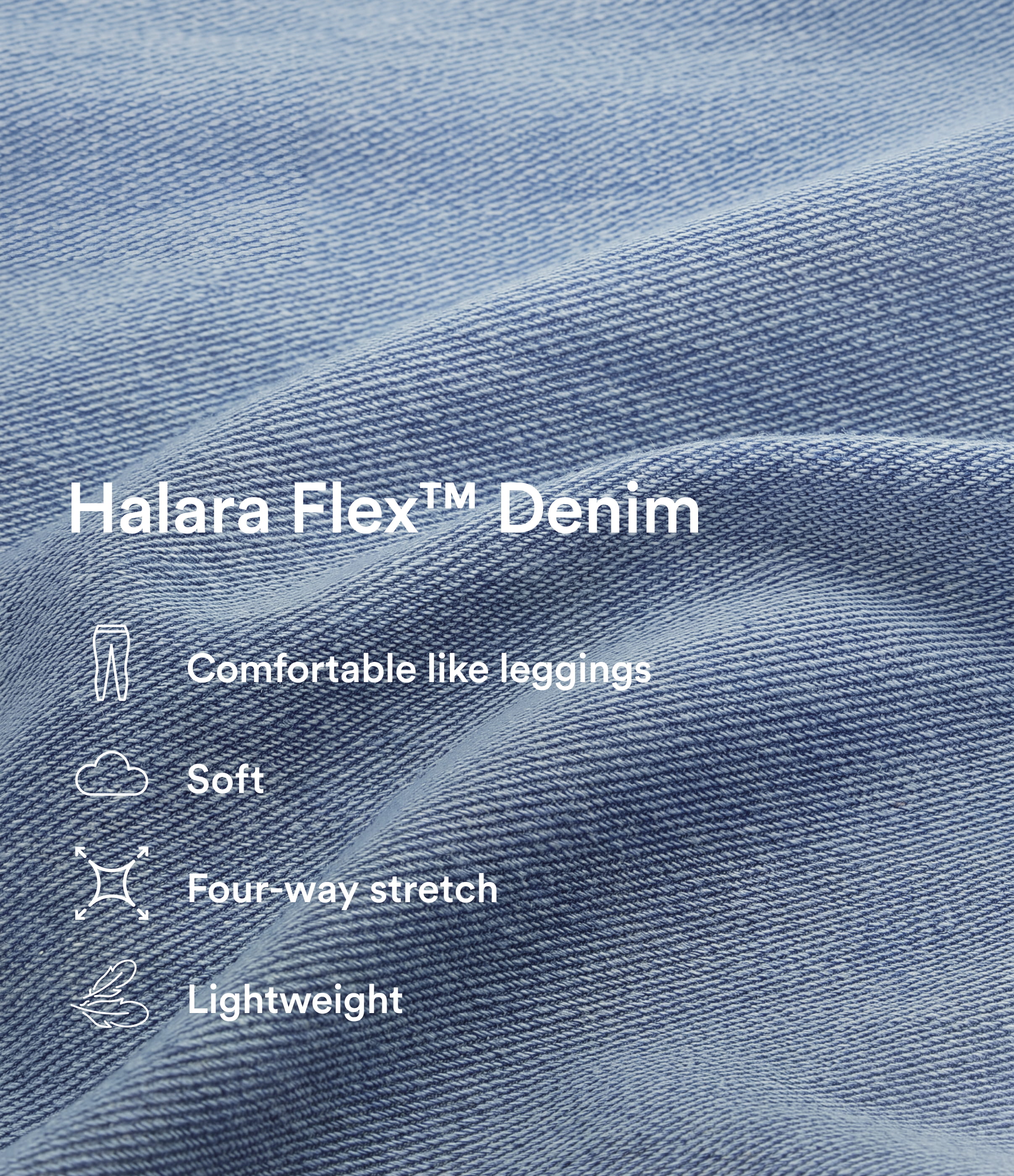 Blue Gray Denim Halara Flex™ High Waisted Pockets Baggy Wide Leg Washed Casual Jeans / 2