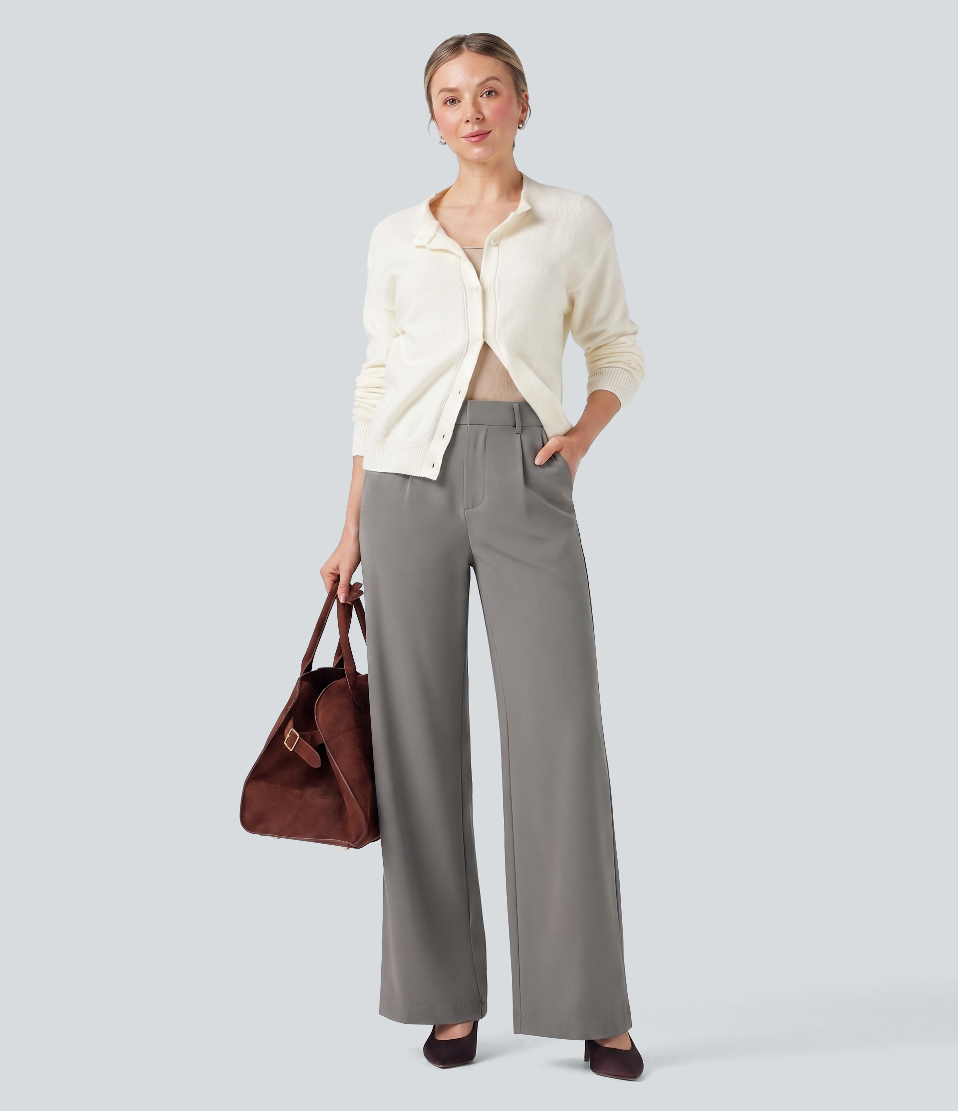 Halara Flex™ DayStretch High Waisted Pocket Straight Leg Work Pants