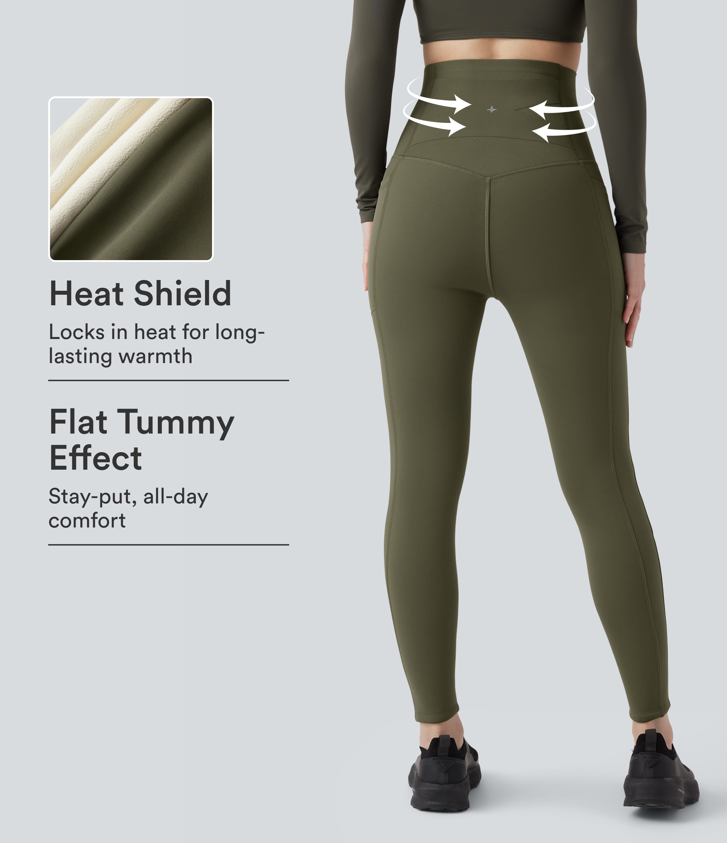 Halara UltraSculpt™ Extra Heat Ultra High-Waist Tummy Control Training Leggings with Pockets
