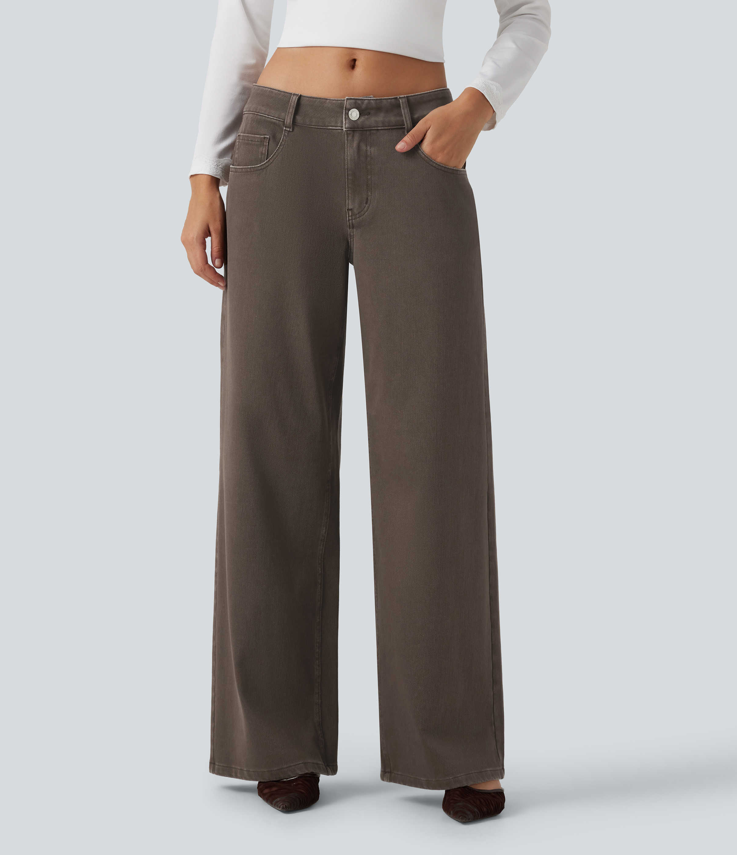 Jean large Halara Flex™ taille basse avec poches