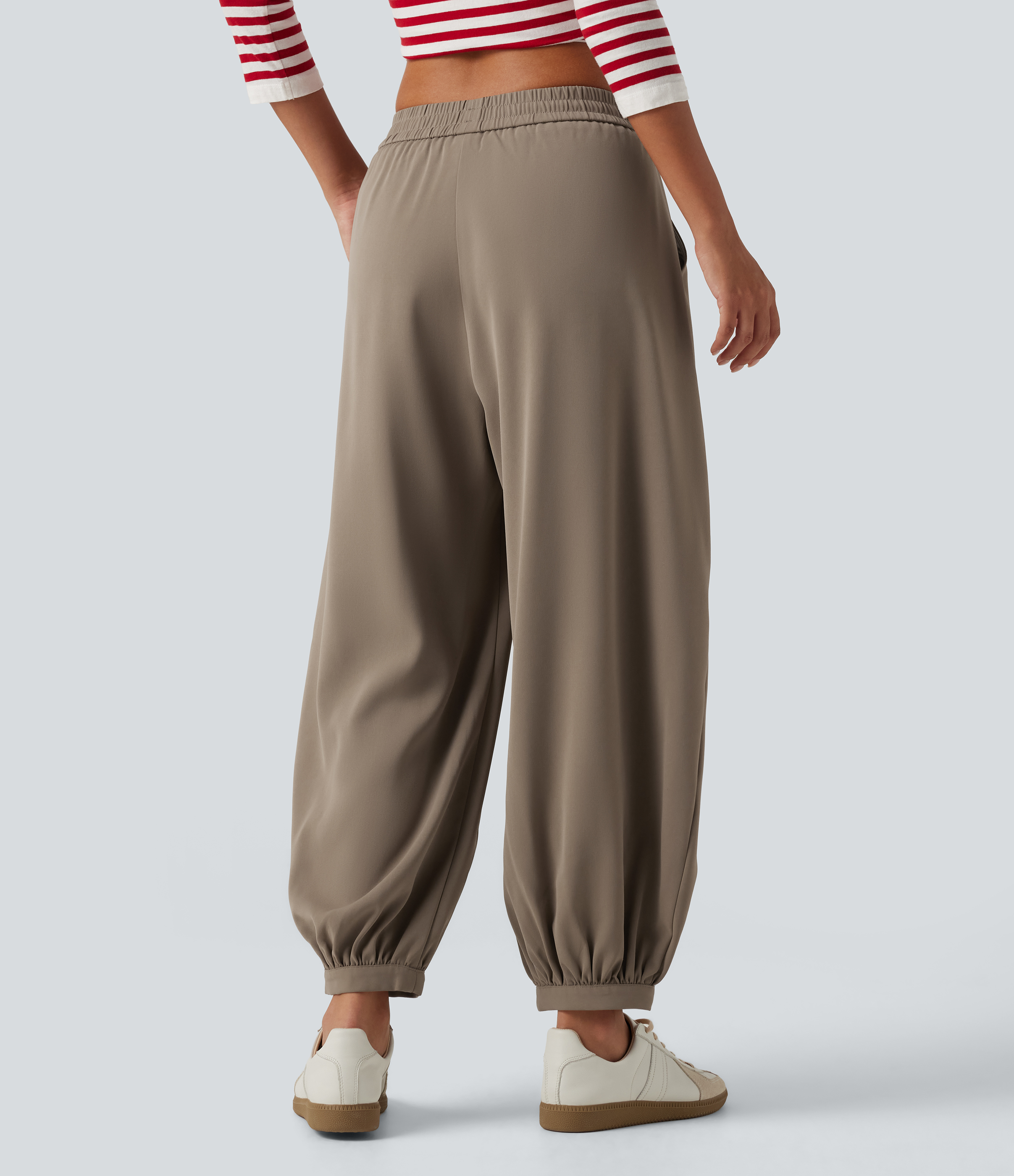 Shitake Pantalon décontracté taille mi-haute avec poches / 2