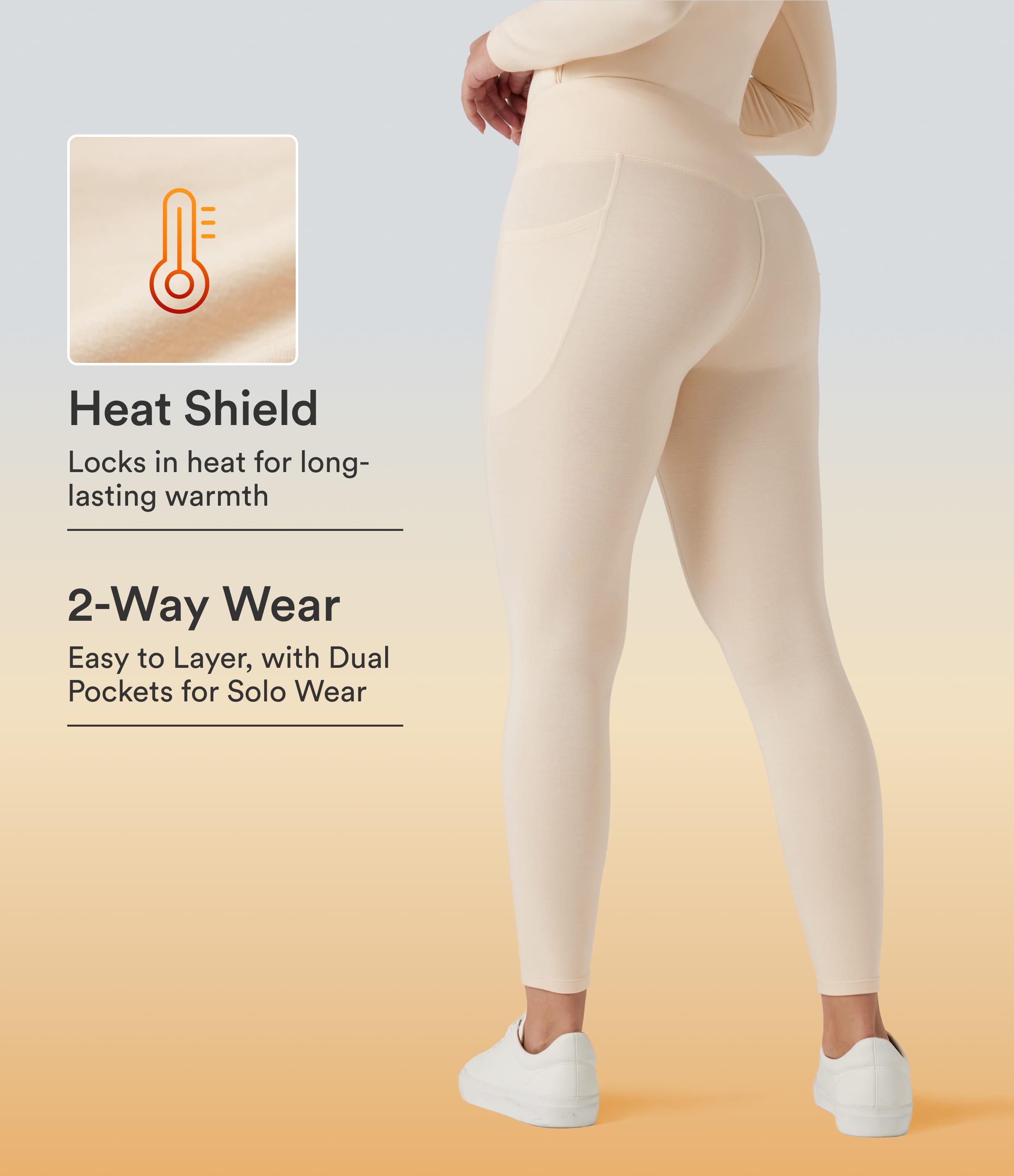 Halara HeatCore High Waisted Casual Warming Leggings with Pockets