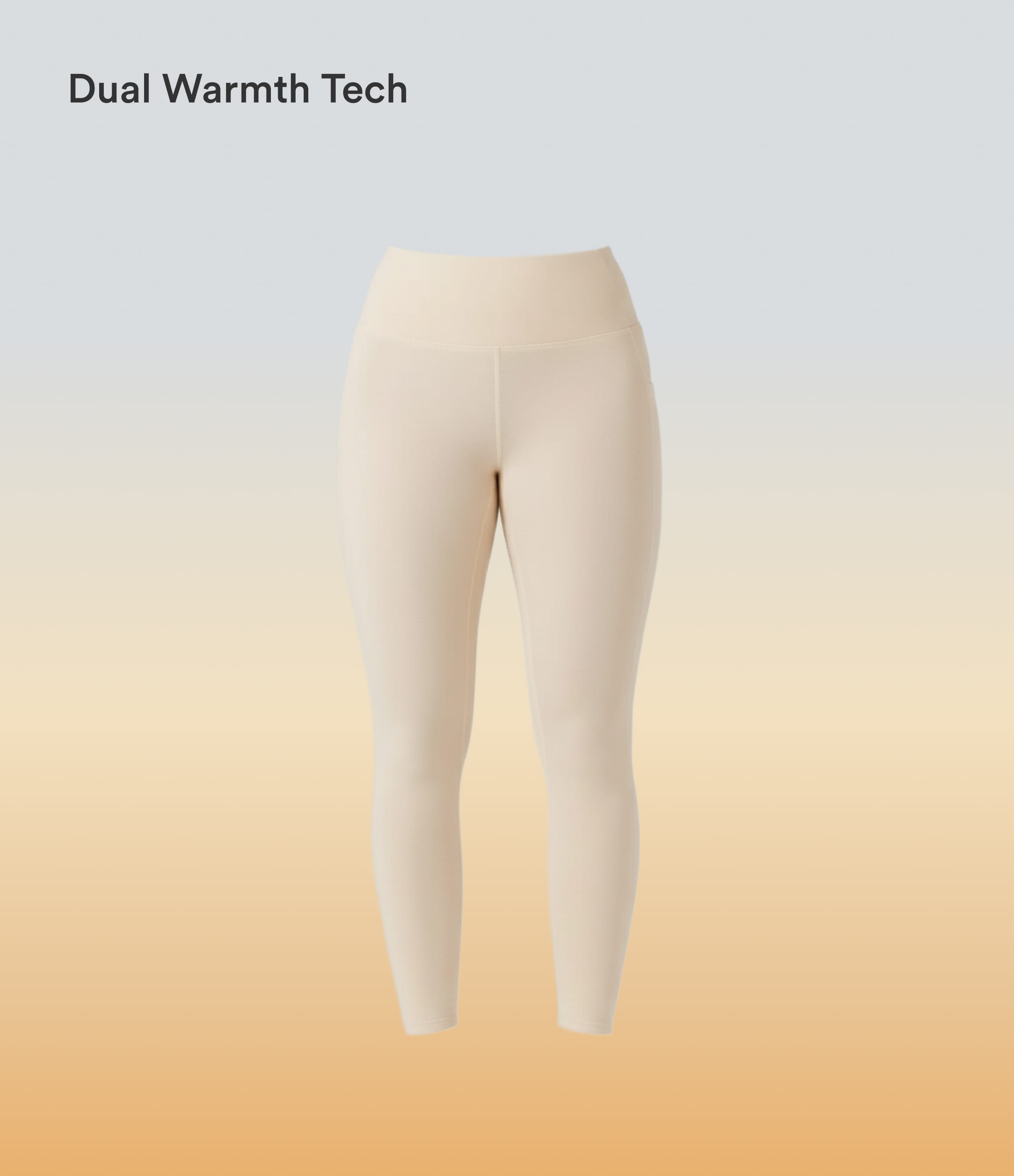 Whitecap Gray Halara HeatCore — leggings chauffants taille haute, style décontracté, avec poches / 2