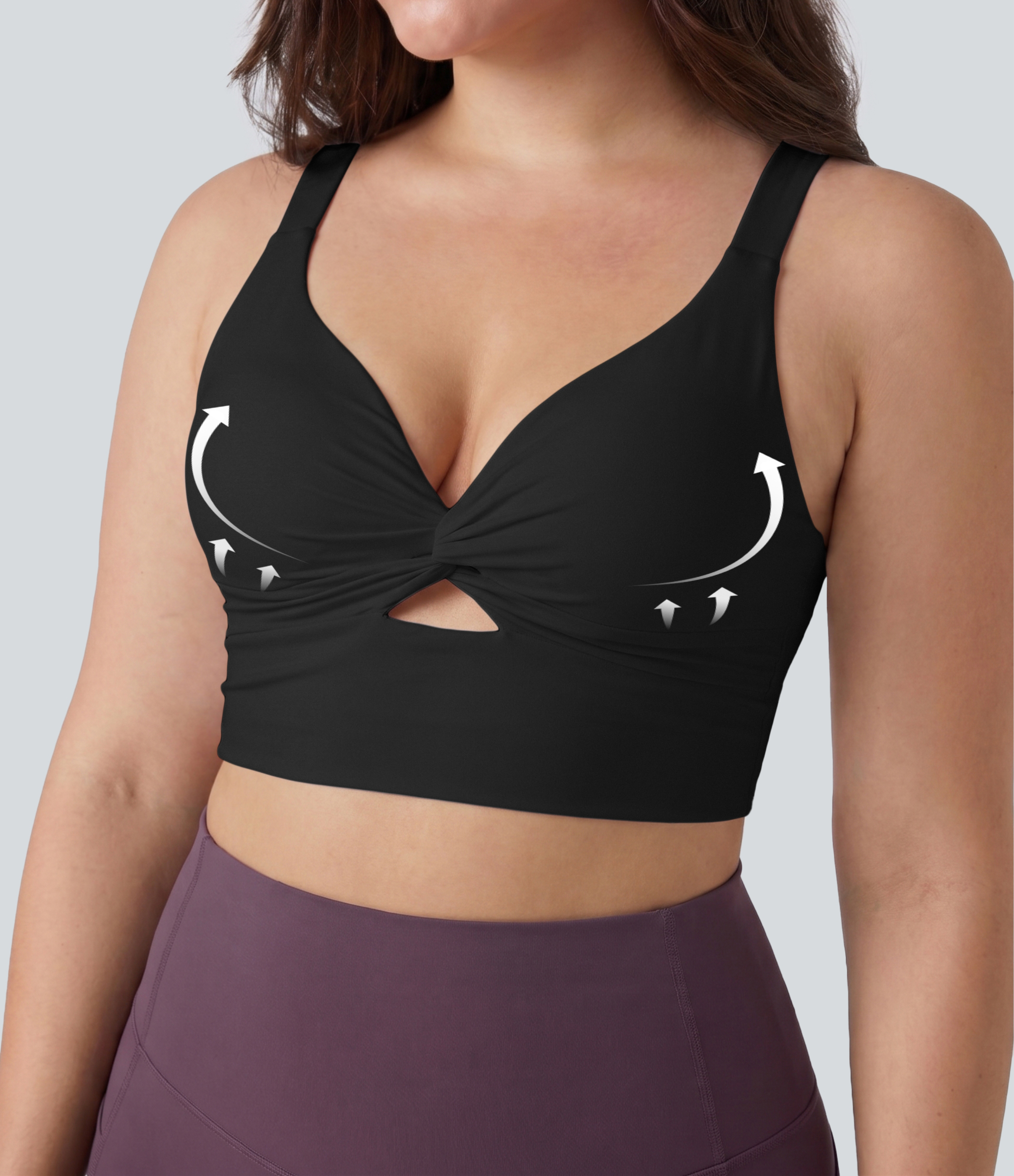 Plus Size Halara UltraSculpt™ Light Support Molded Cups Push-Up Yoga Sports Bra