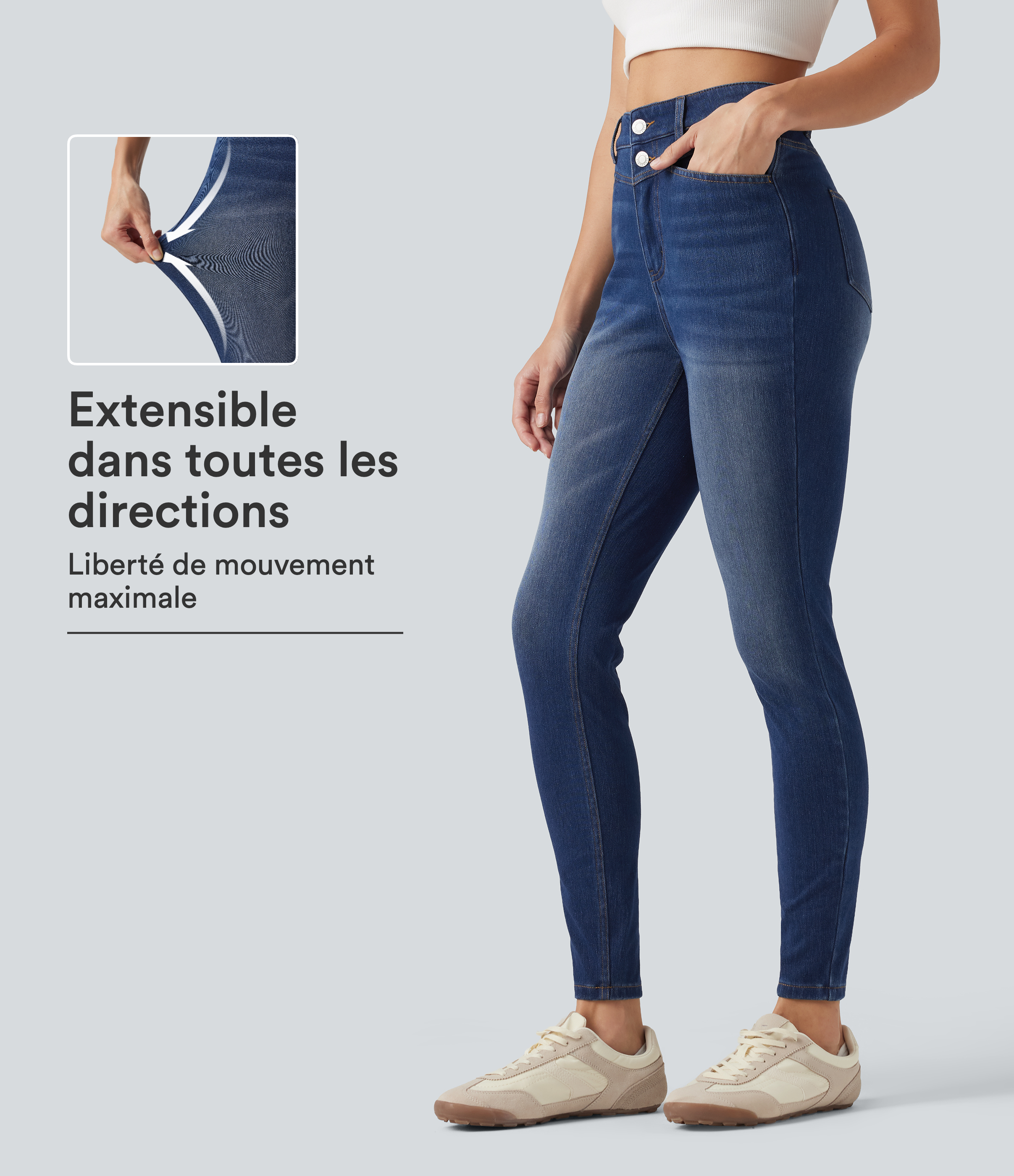Jean skinny Halara Flex™ taille haute avec poches