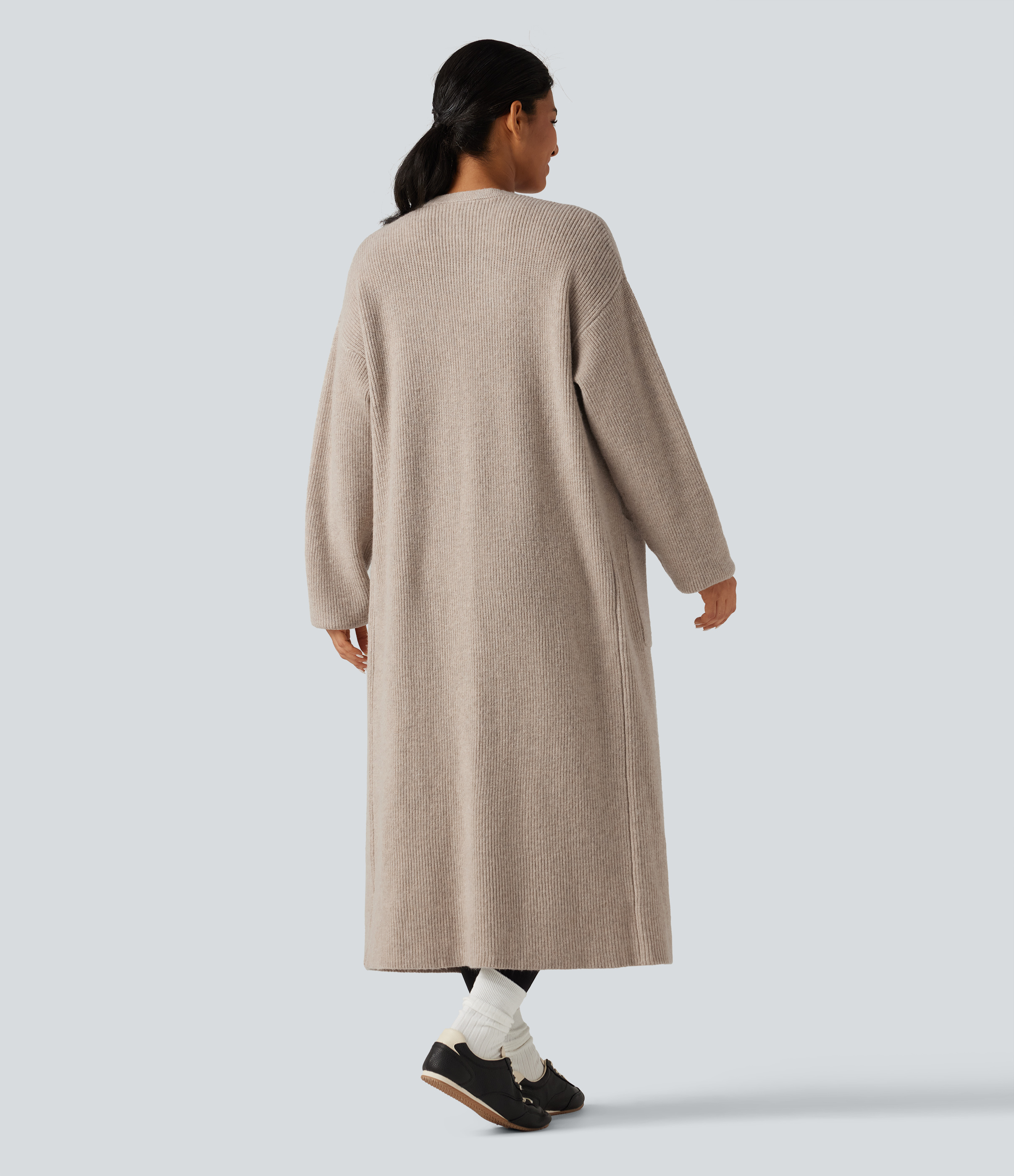 Pure Cashmere Langärmeliger Longline-Cardigan im lässigen Stil mit Taschen / 2