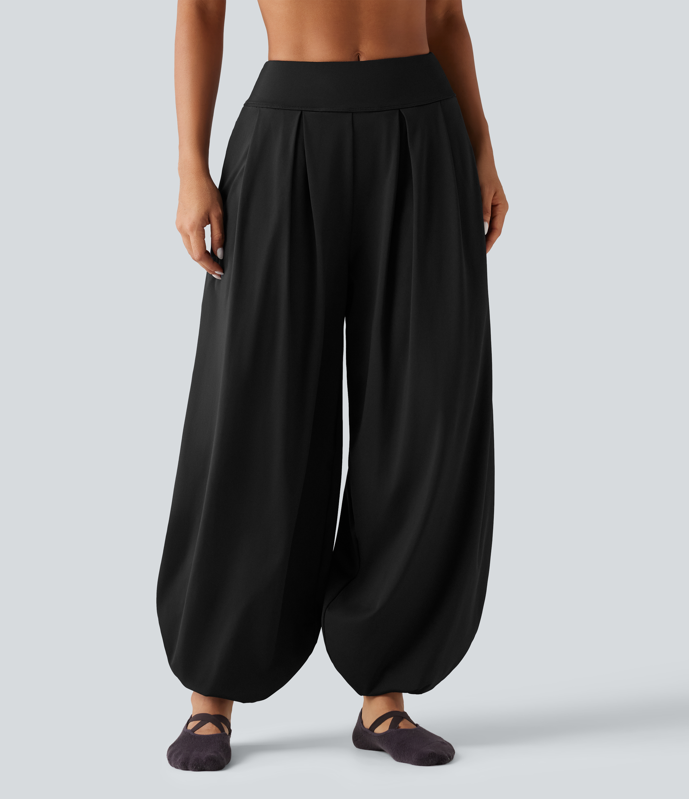 Halara Mid Rise Bubble Yoga Joggers with Pockets