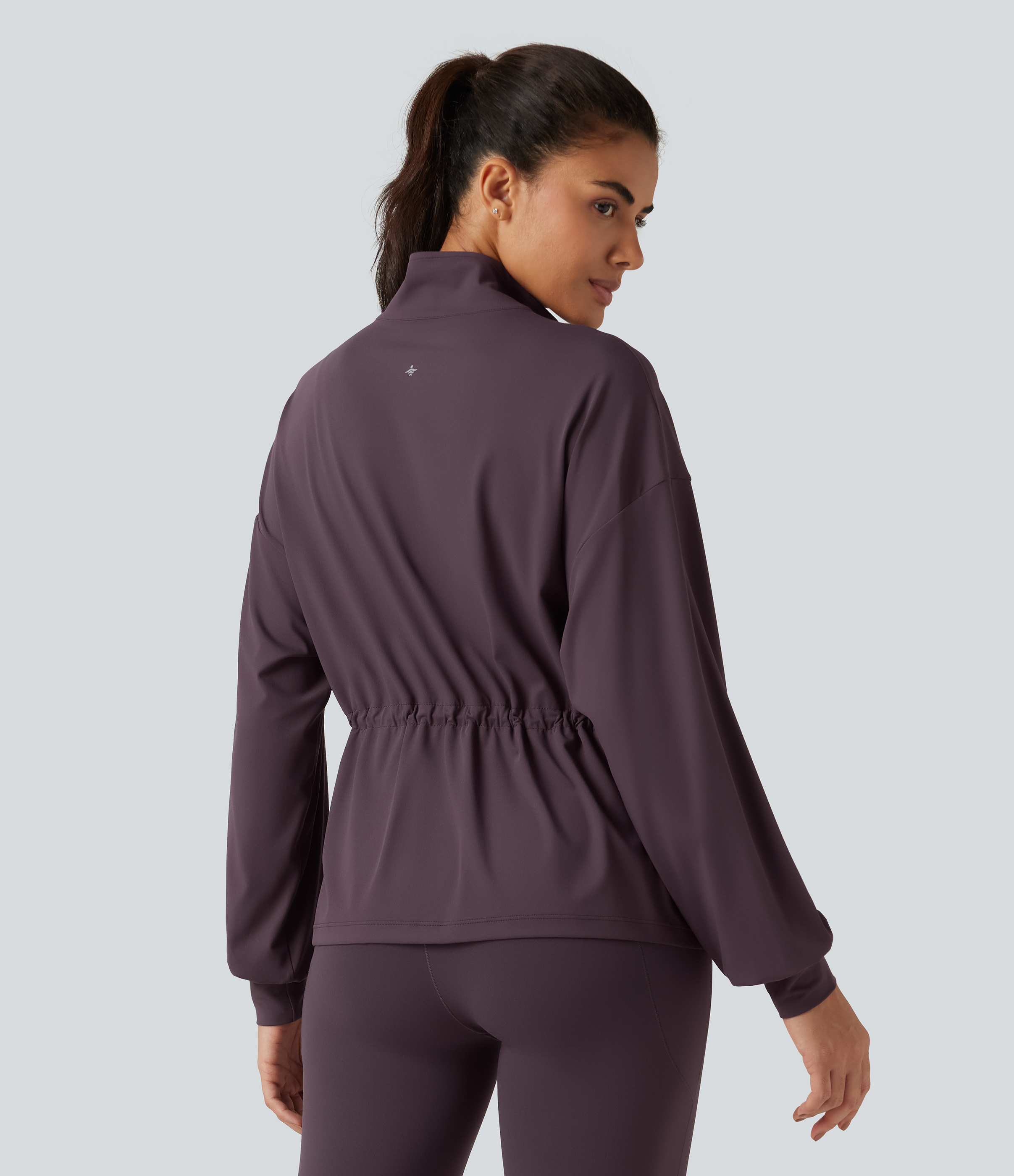 Dusky Evening purple SoftlyZero™ High Neck Long Sleeve Yoga Jacket / 2