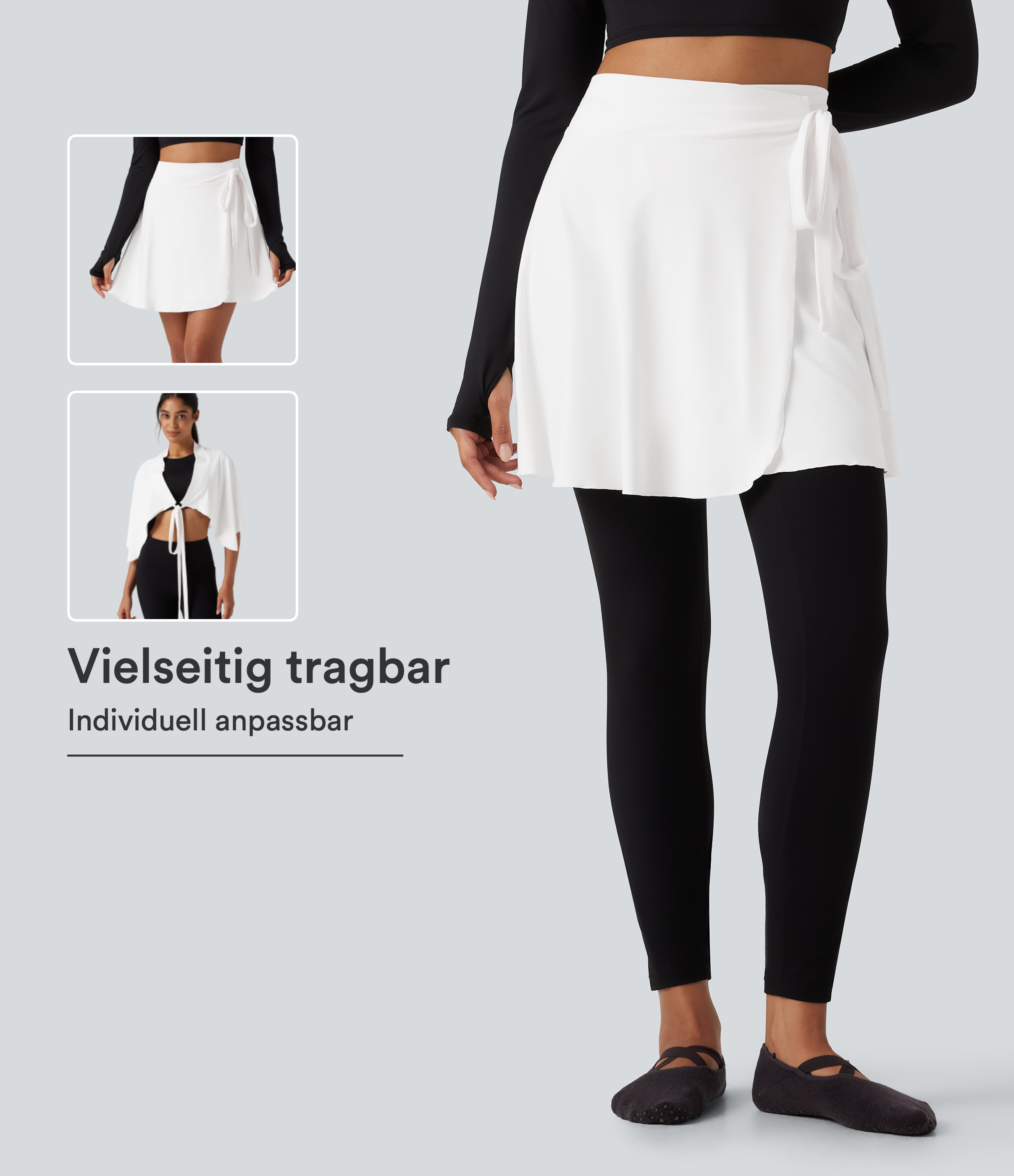 SoftlyZero™ - Tanz-Minirock in A-Linie mit hohem Bund