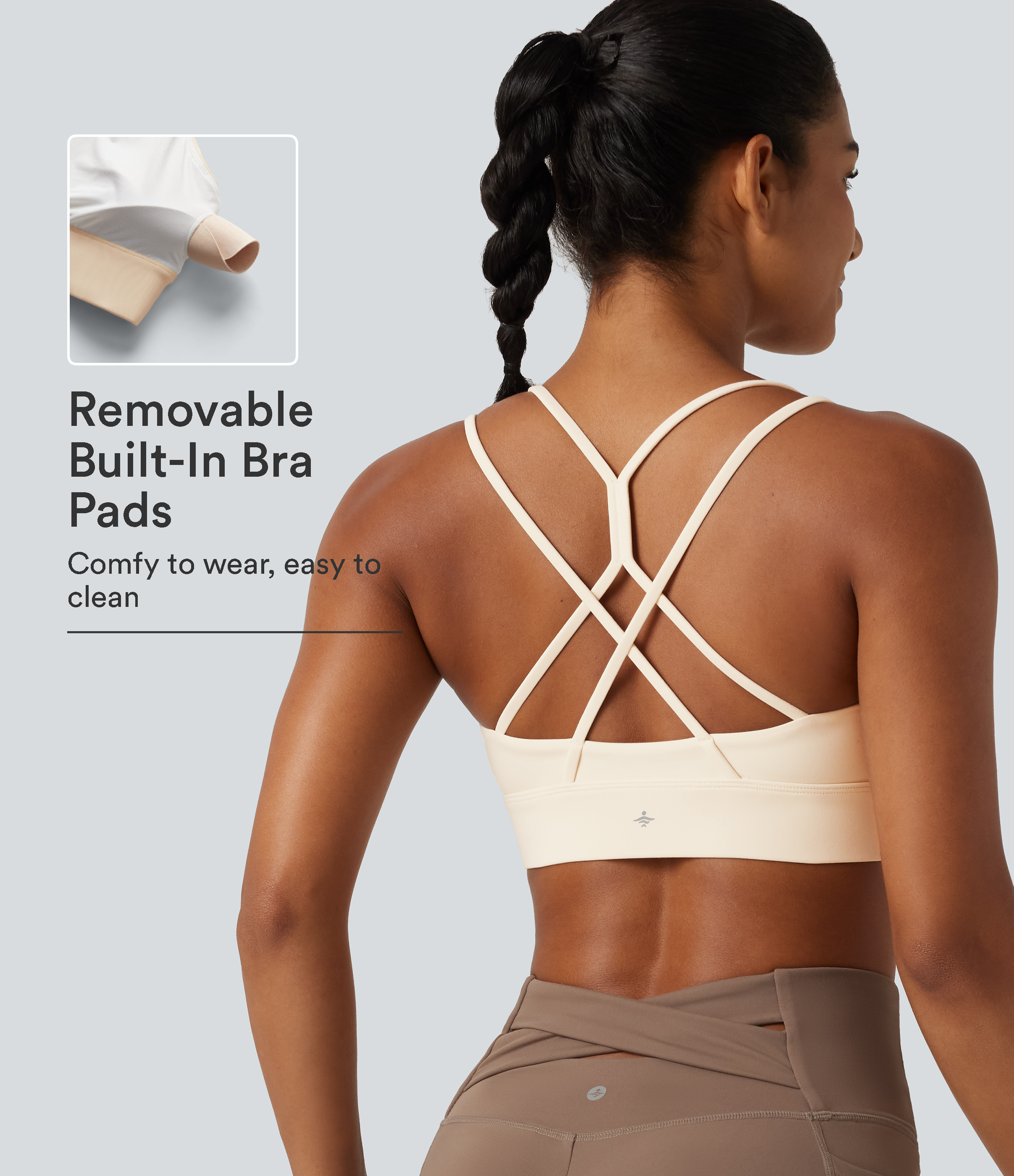 SoftlyZero™ Plush Low Support Built-in Bra Crisscross Yoga Sports Bra
