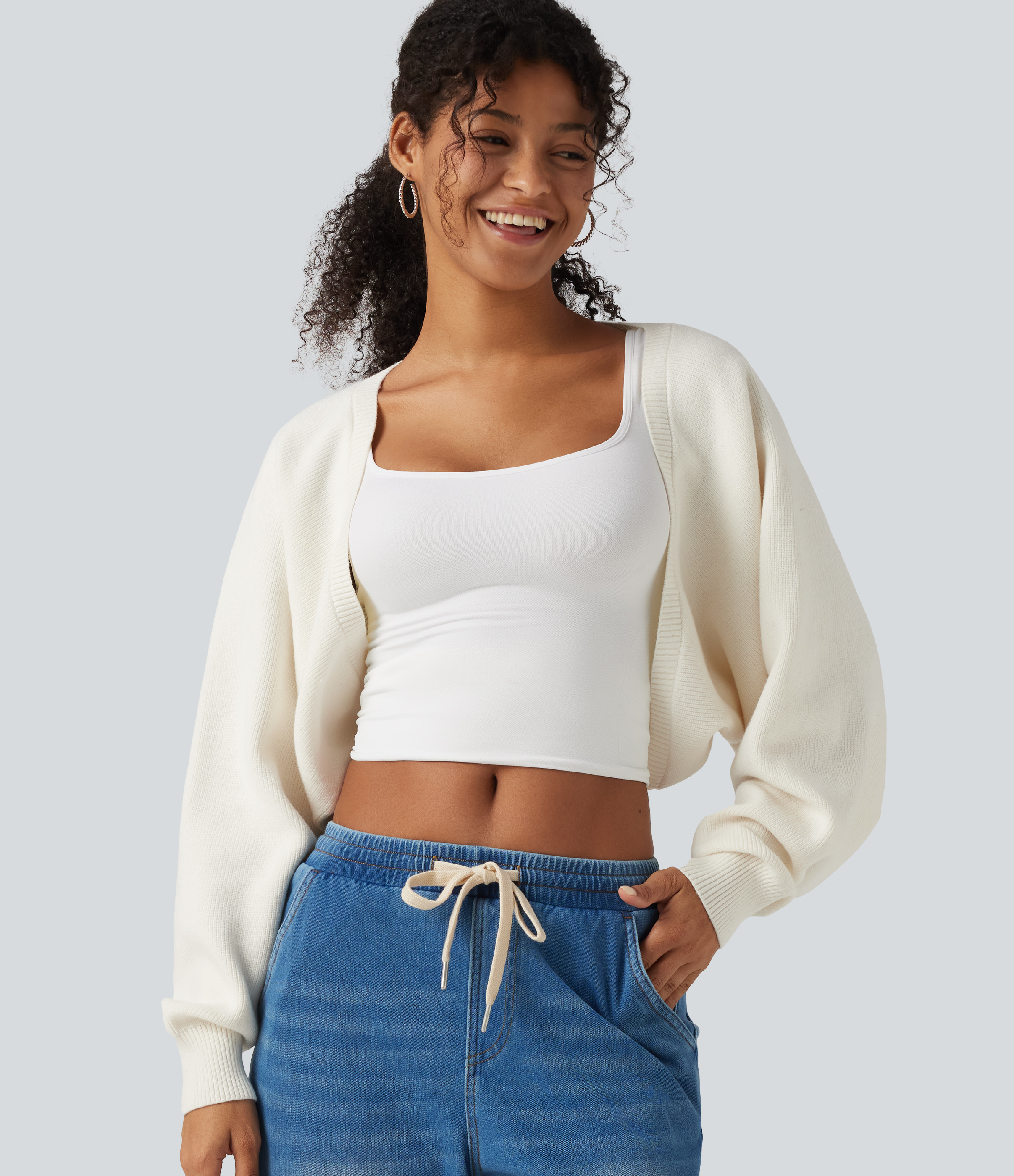 Long Sleeve Open Front Casual Cardigan