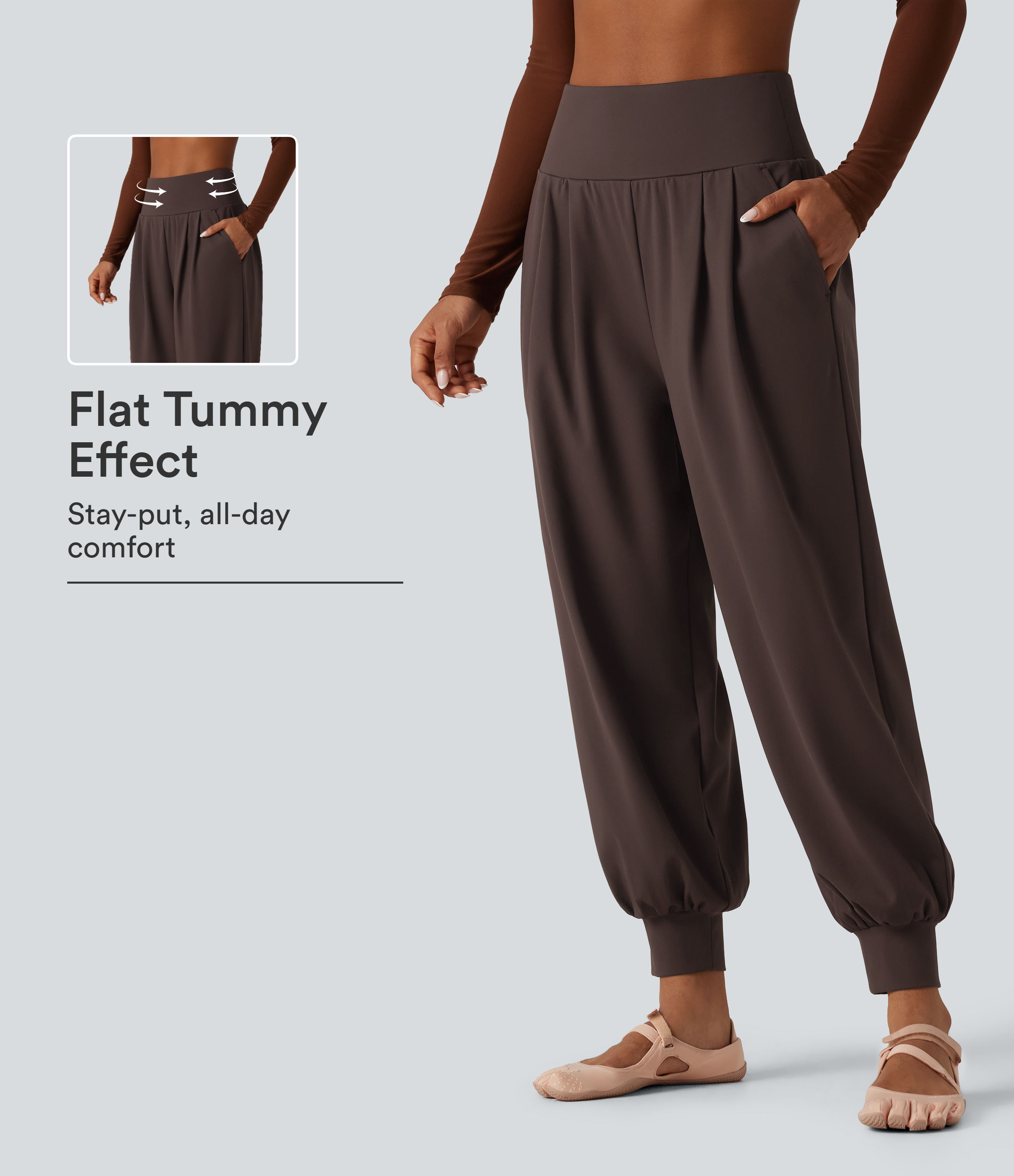 Java High Waisted Tummy Control Yoga Jogger with Pockets / 1