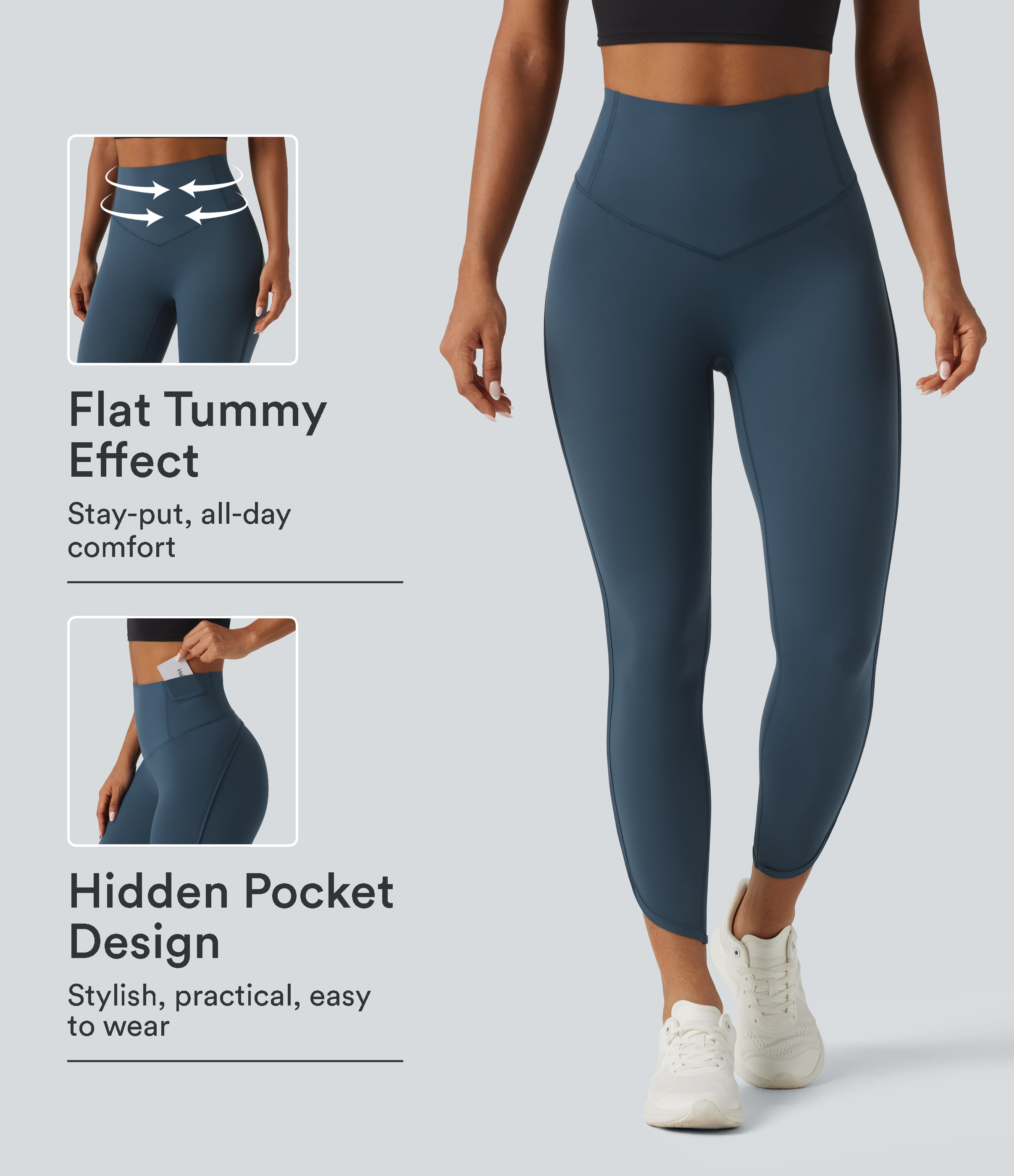 Halara UltraSculpt™ High Waisted Tummy Control Workout Leggings with Pockets
