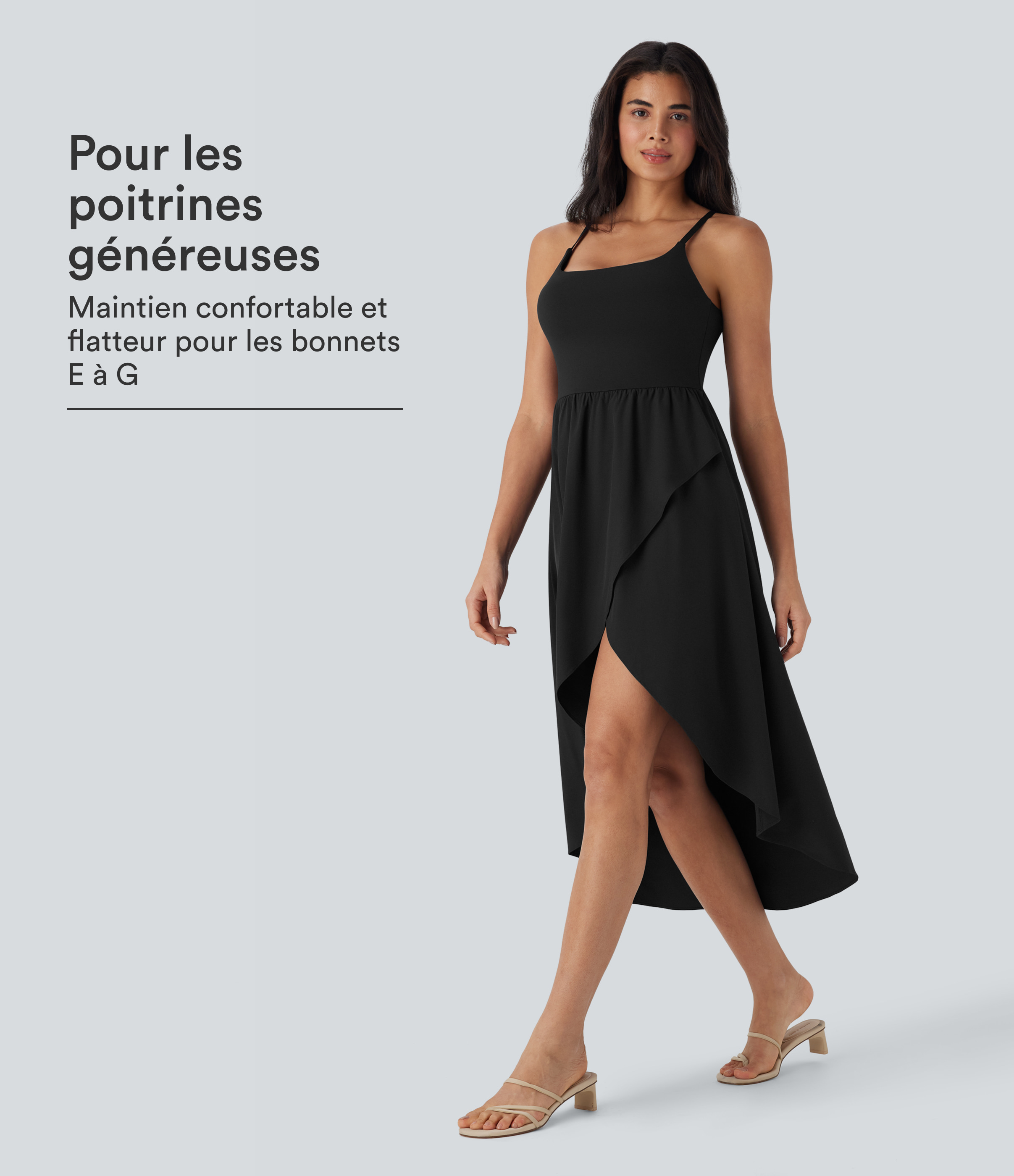Patriot Blue Robe décontractée mi-longue 2-pièces Breezeful™ asymétrique fluide séchage rapide avec poche E-G / 1