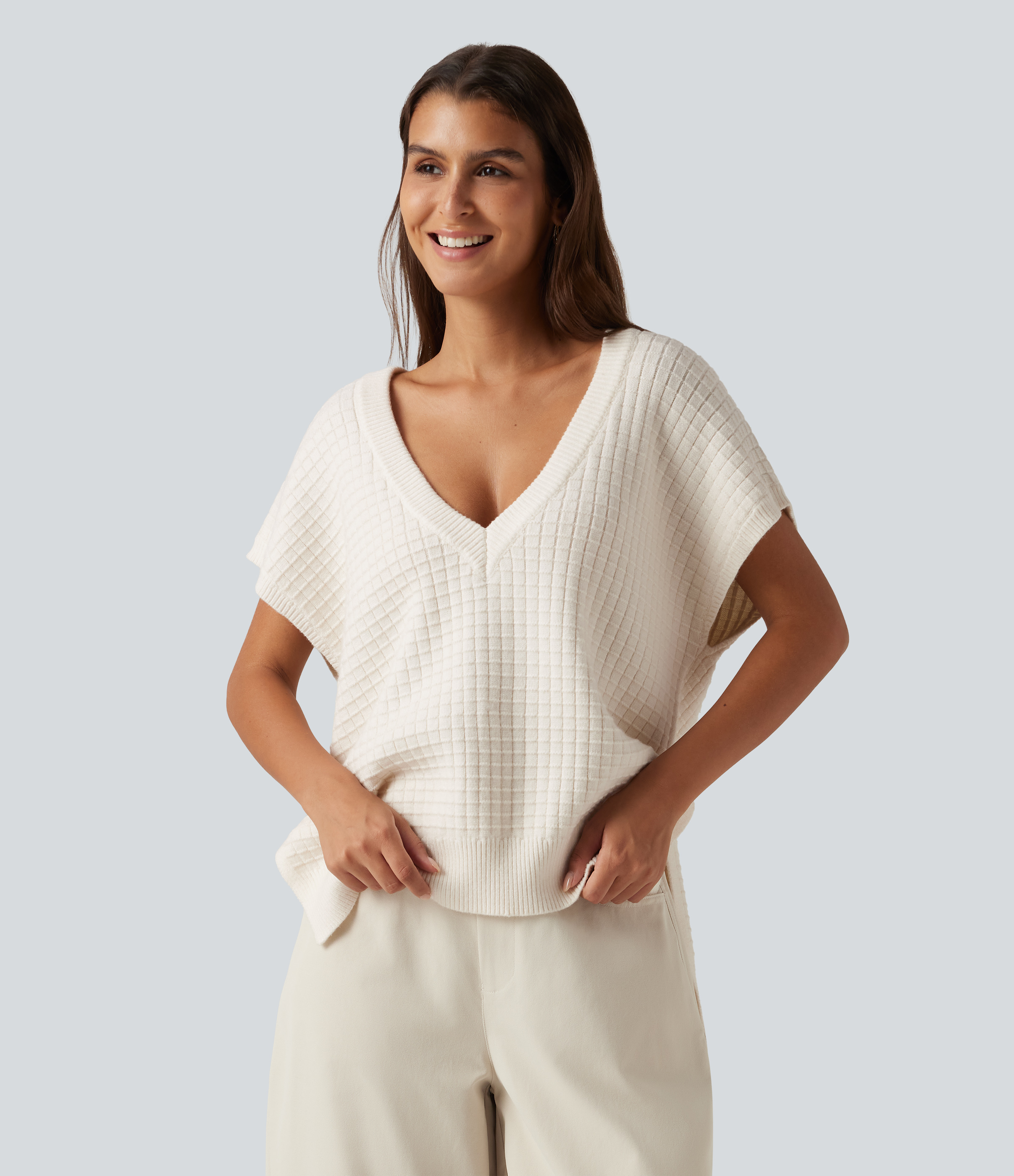 Deep V Neck Casual Sweater Vest