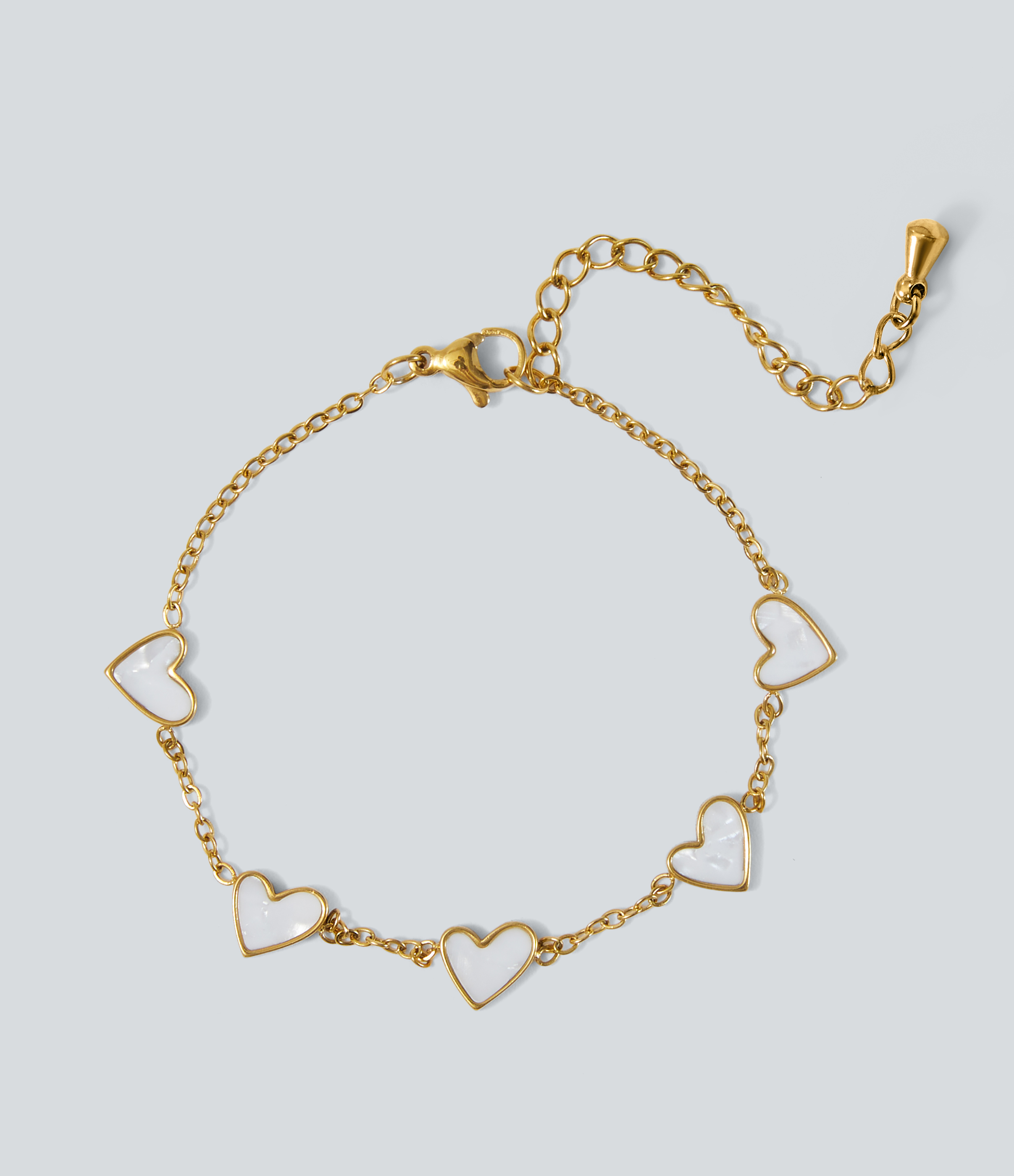 Gold Heart Shell Bracelet / 1
