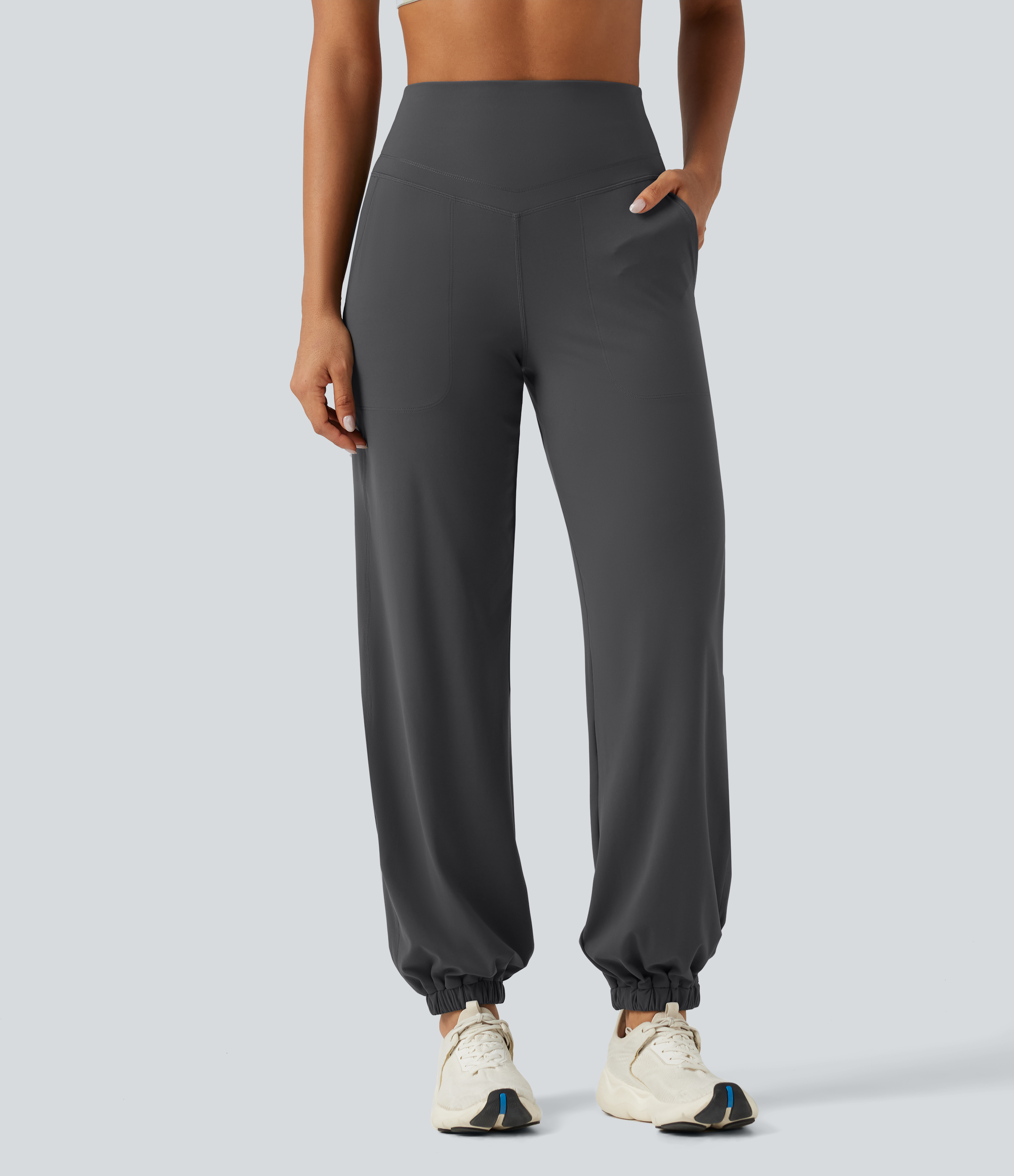 Halara UltraSculpt™ High Waisted Tummy Control Tapered Yoga Joggers with Pockets