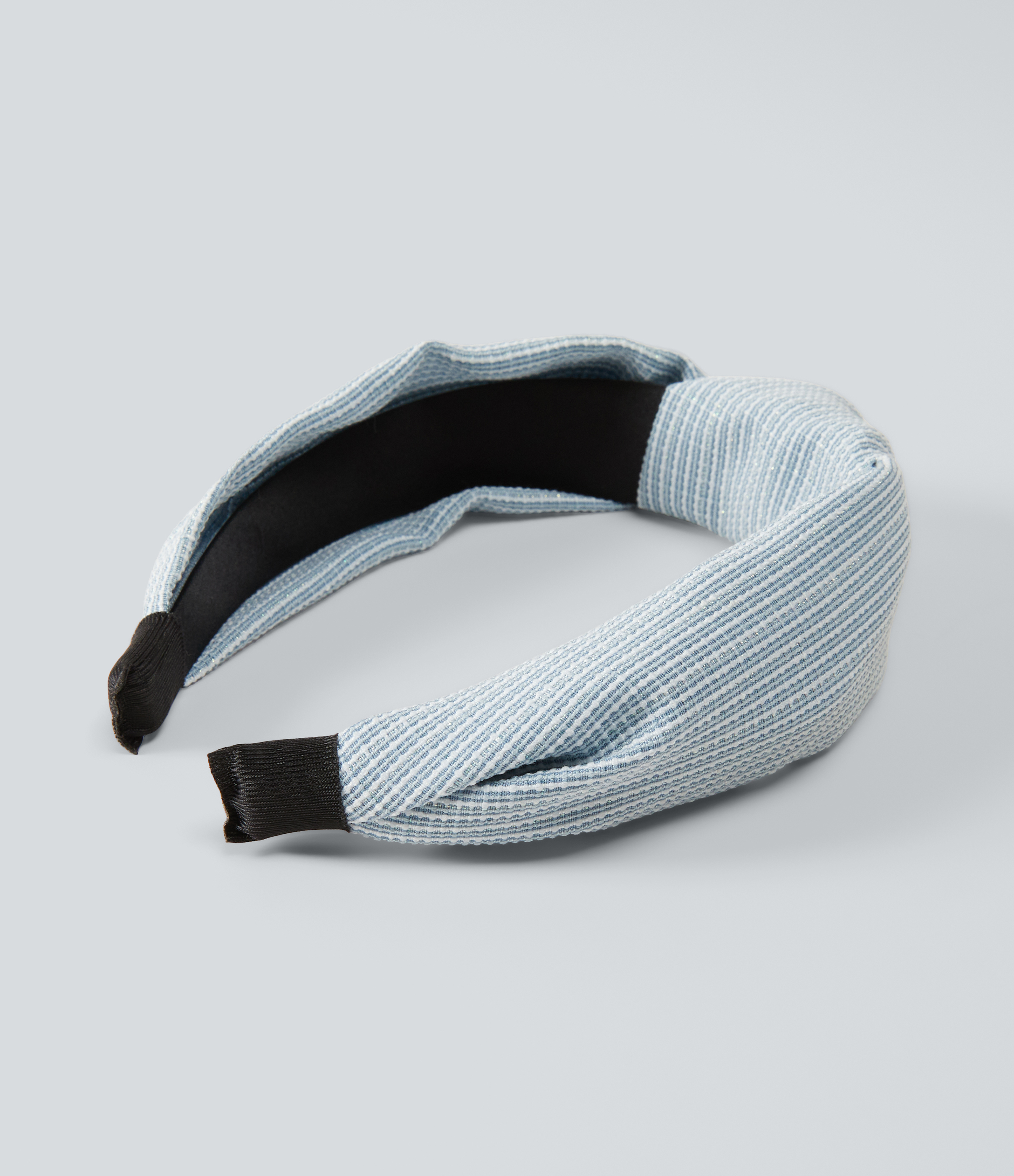 Maya Blue Grid Knot Headband / 2