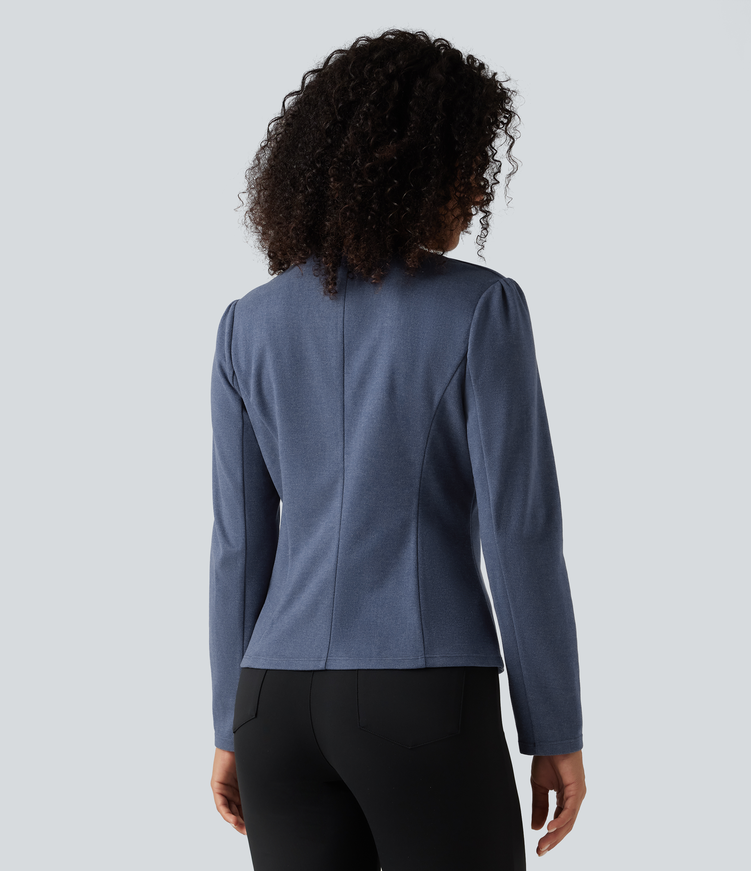Moon Harbor Round Neck Hook and Eye Work Blazer / 2