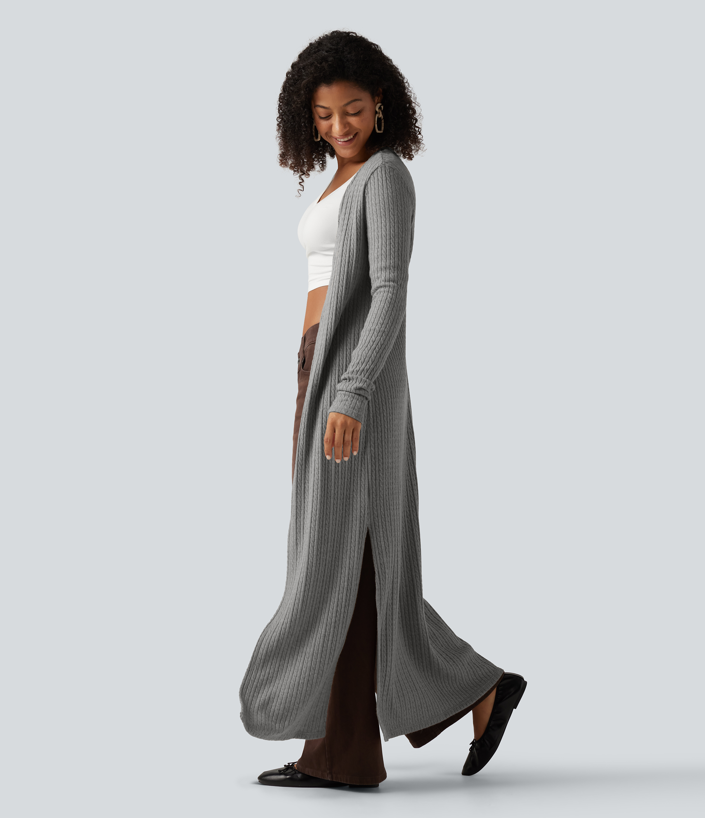 Long Sleeve Casual Longline Coat