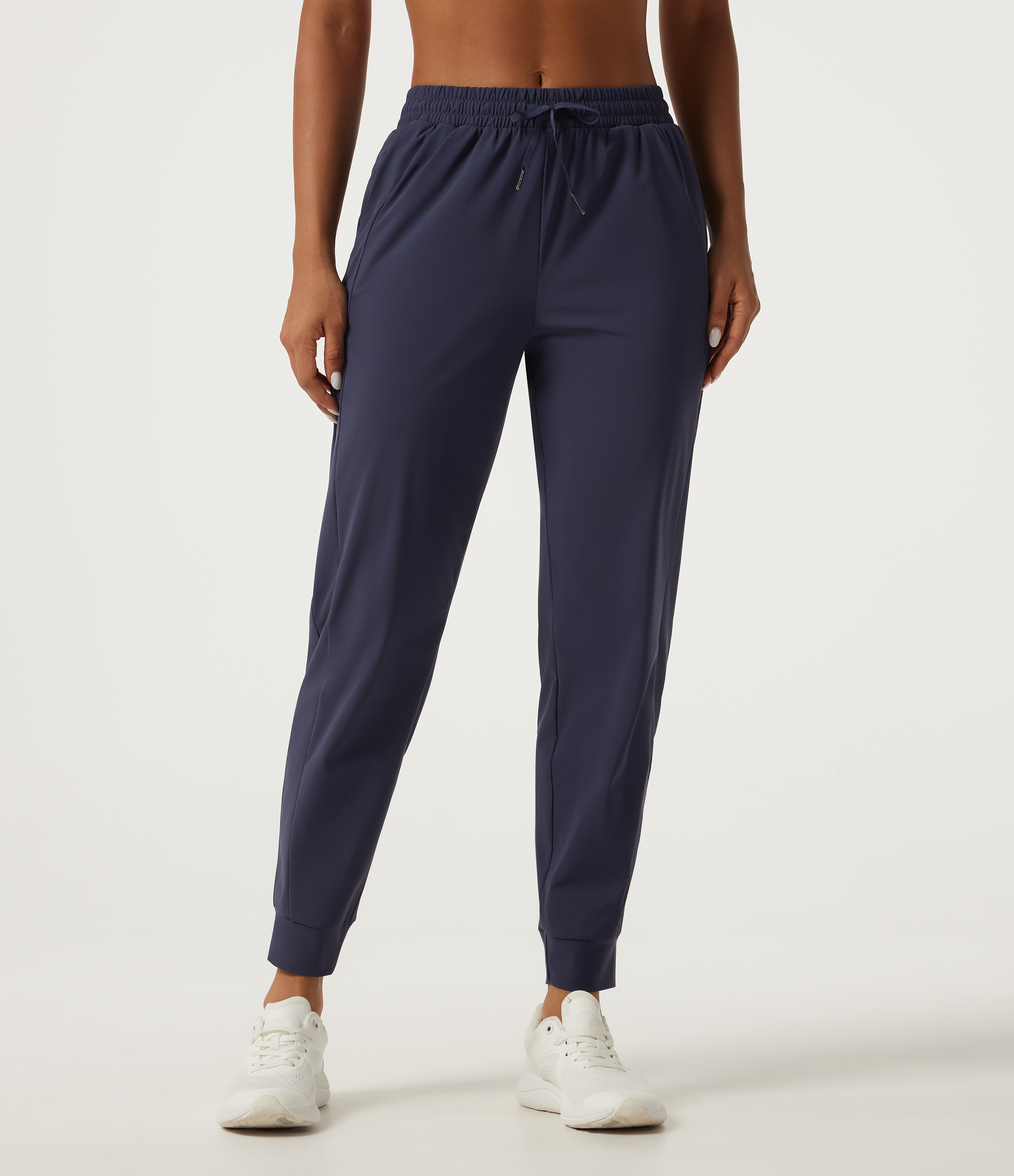 Peacoat Mid Rise Drawstring Tapered Quick Dry InstantCool Running Joggers with Pockets / 2