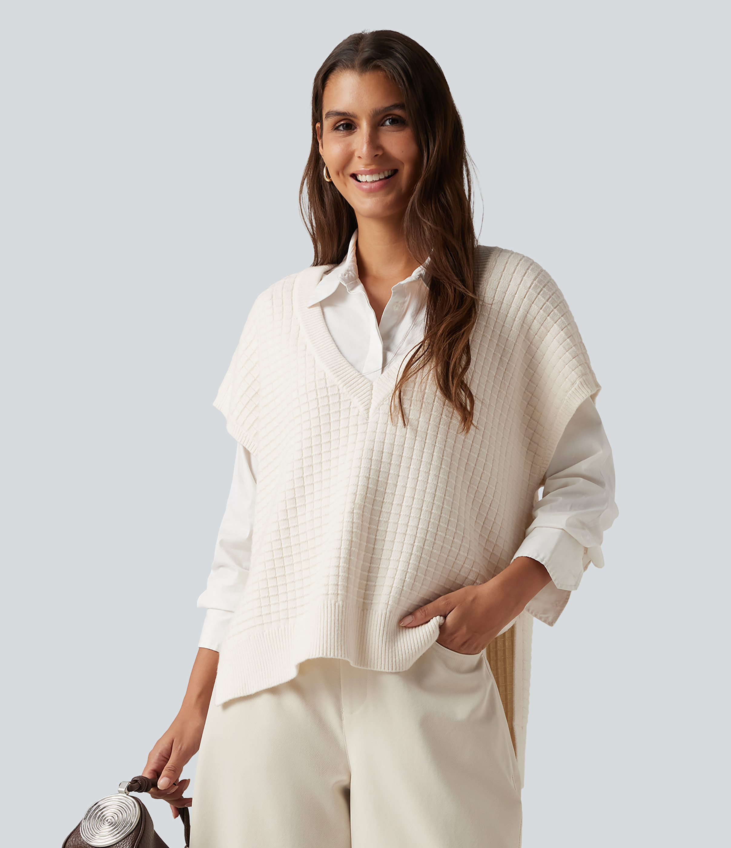 Deep V Neck Casual Sweater Vest